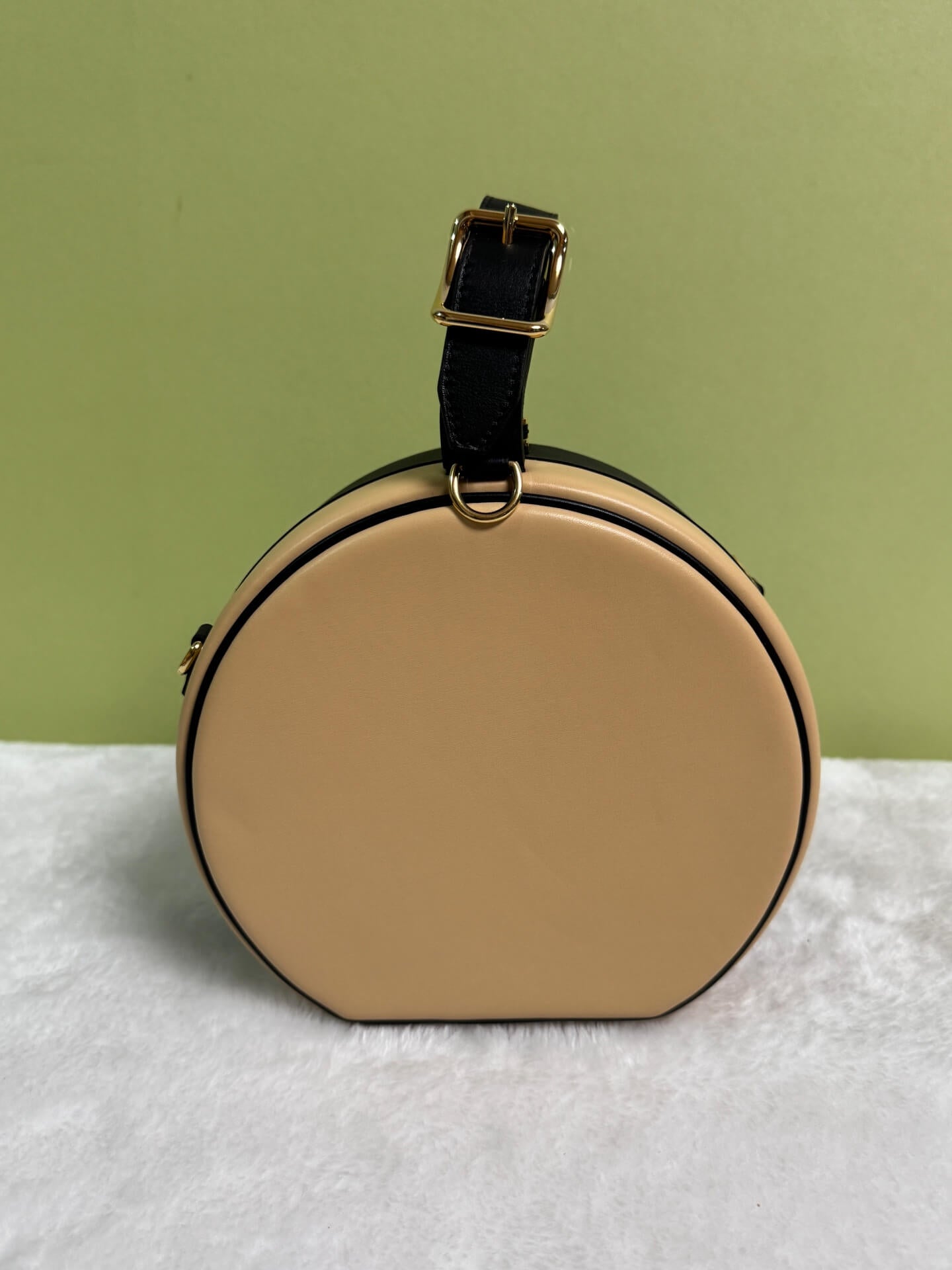 Louis Vuitton Black and Khaki Monogram  Round Bag