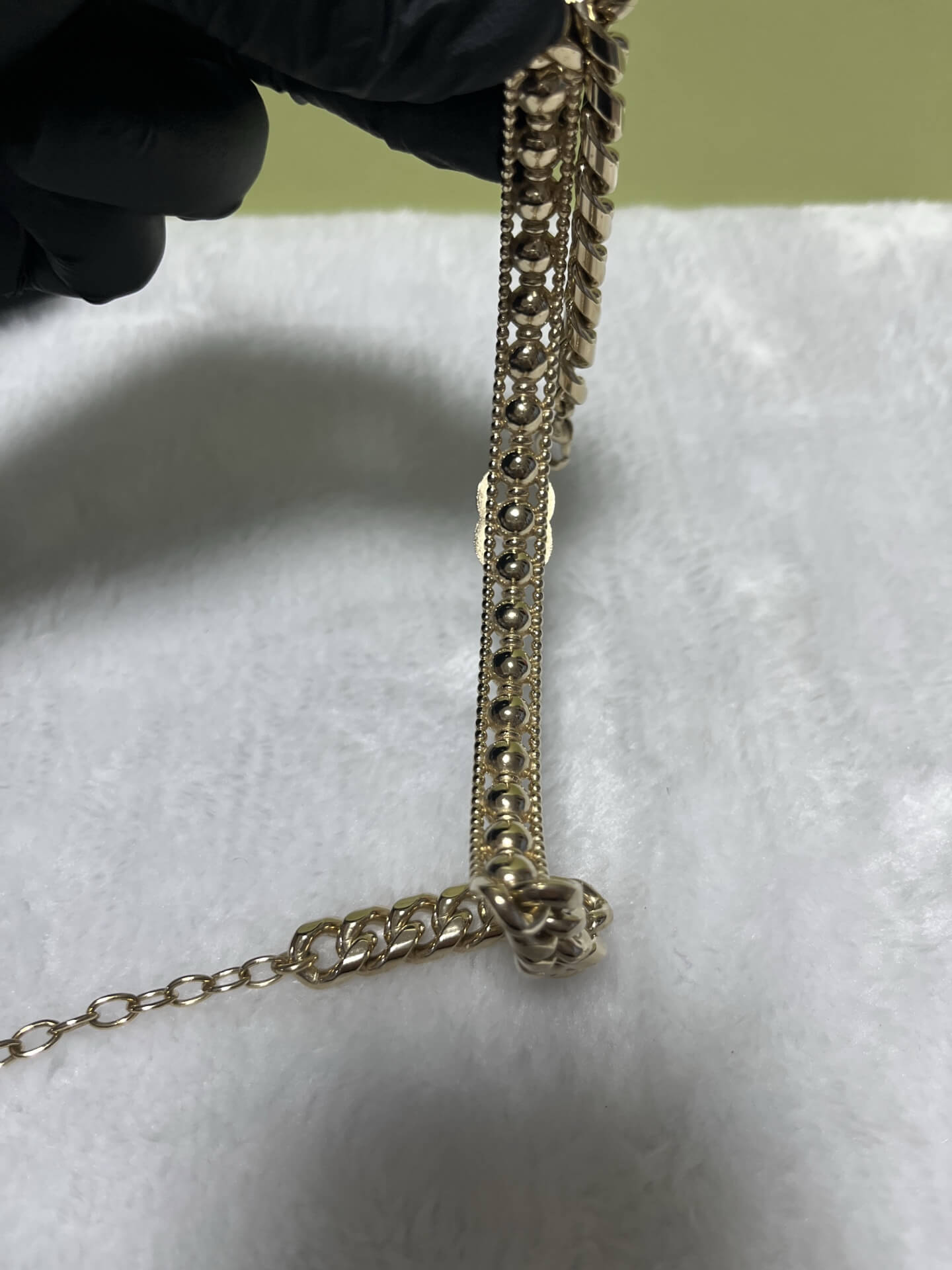 Chanel 22C Gold Pearl CC Crystal Choker