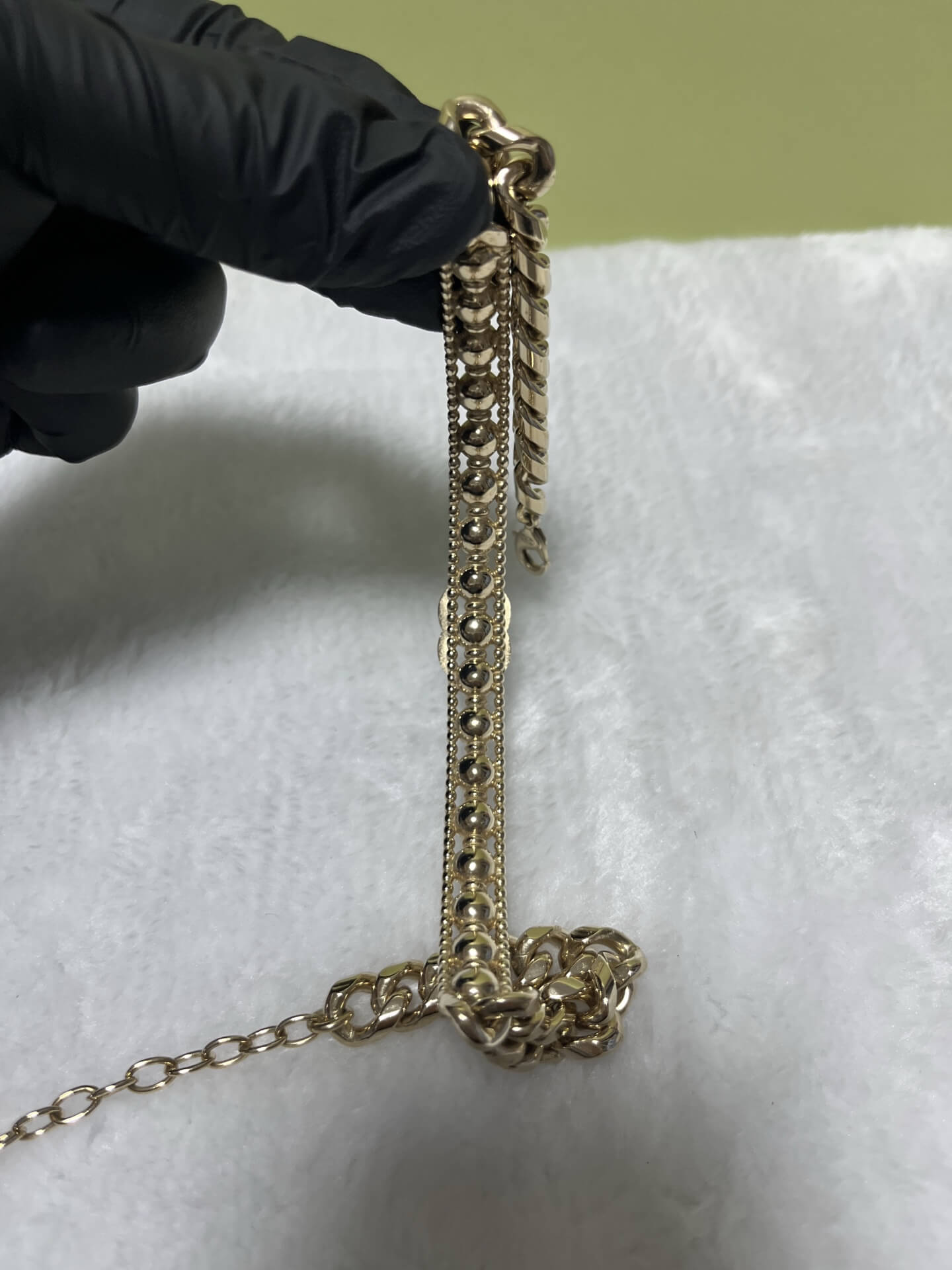 Chanel 22C Gold Pearl CC Crystal Choker