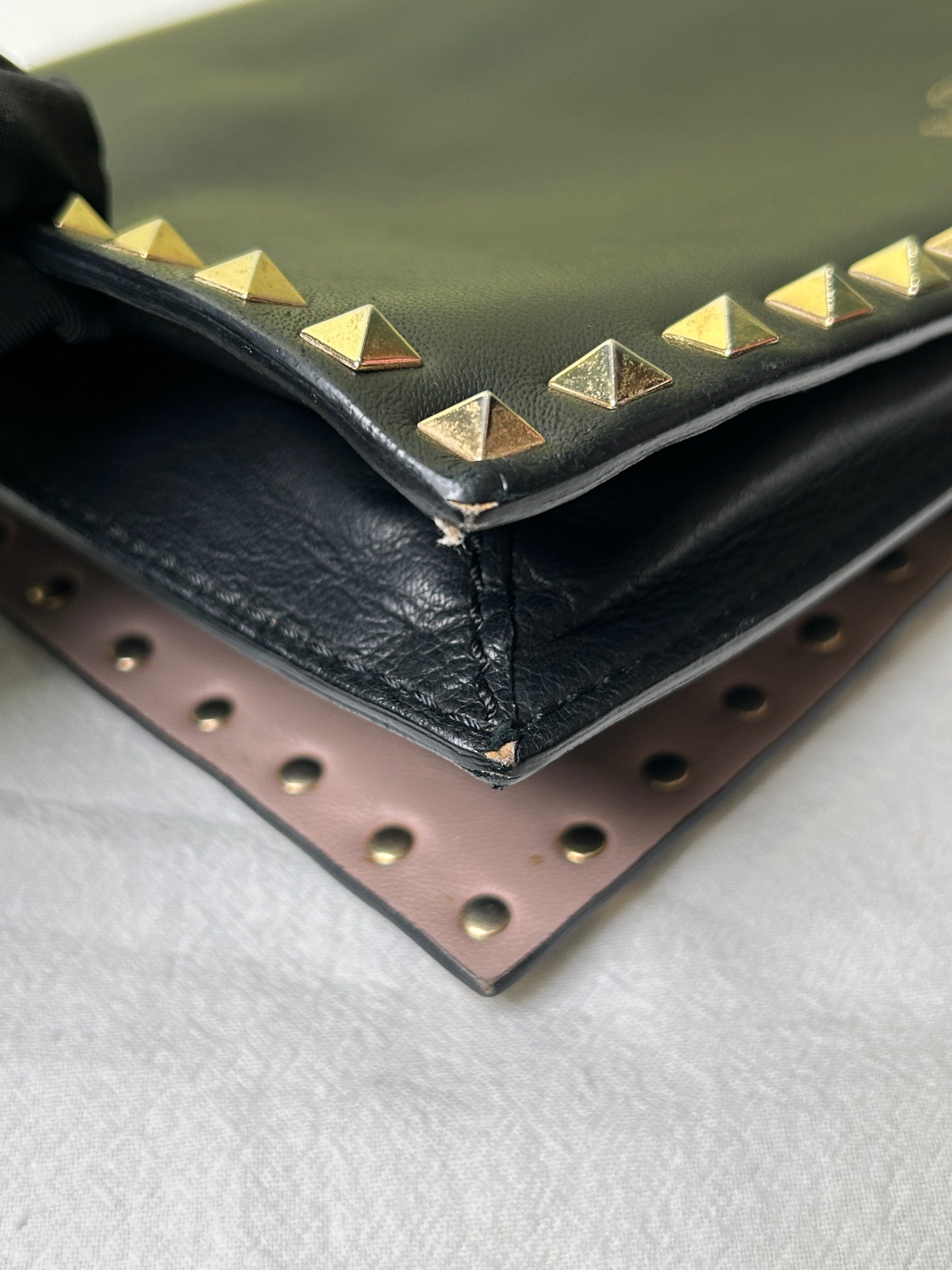 Valentino Garavani Black Leather Clutch Bag
