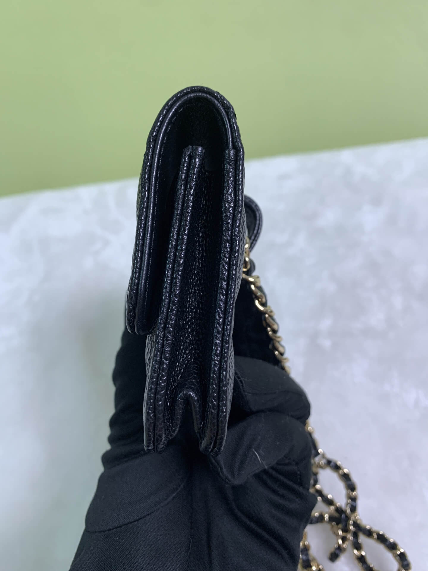 Chanel Black Calfskin Bow Chain Belt Bag & Crossbody Bag