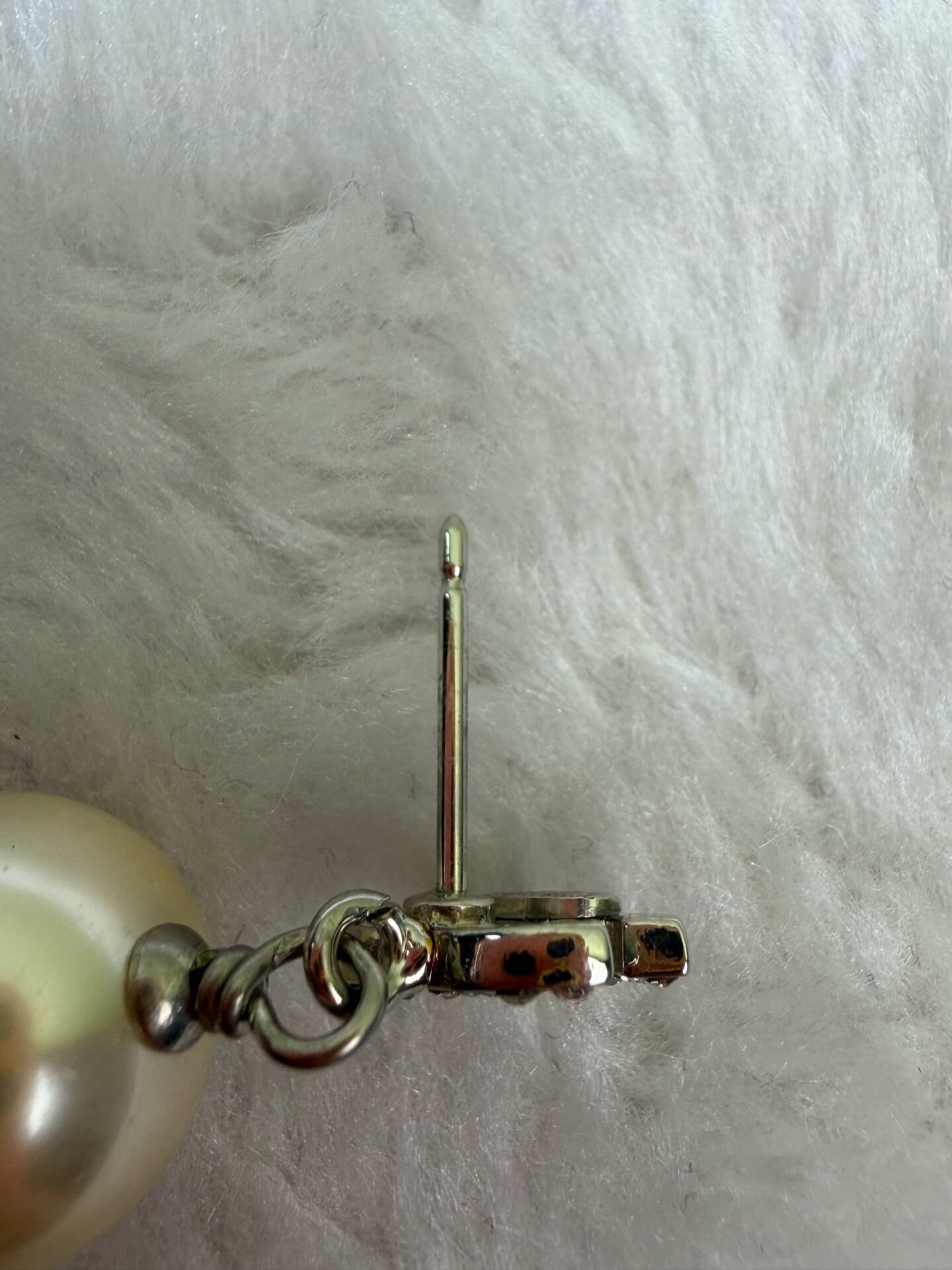 Chanel Crystal & Pearl Dangle Earrings