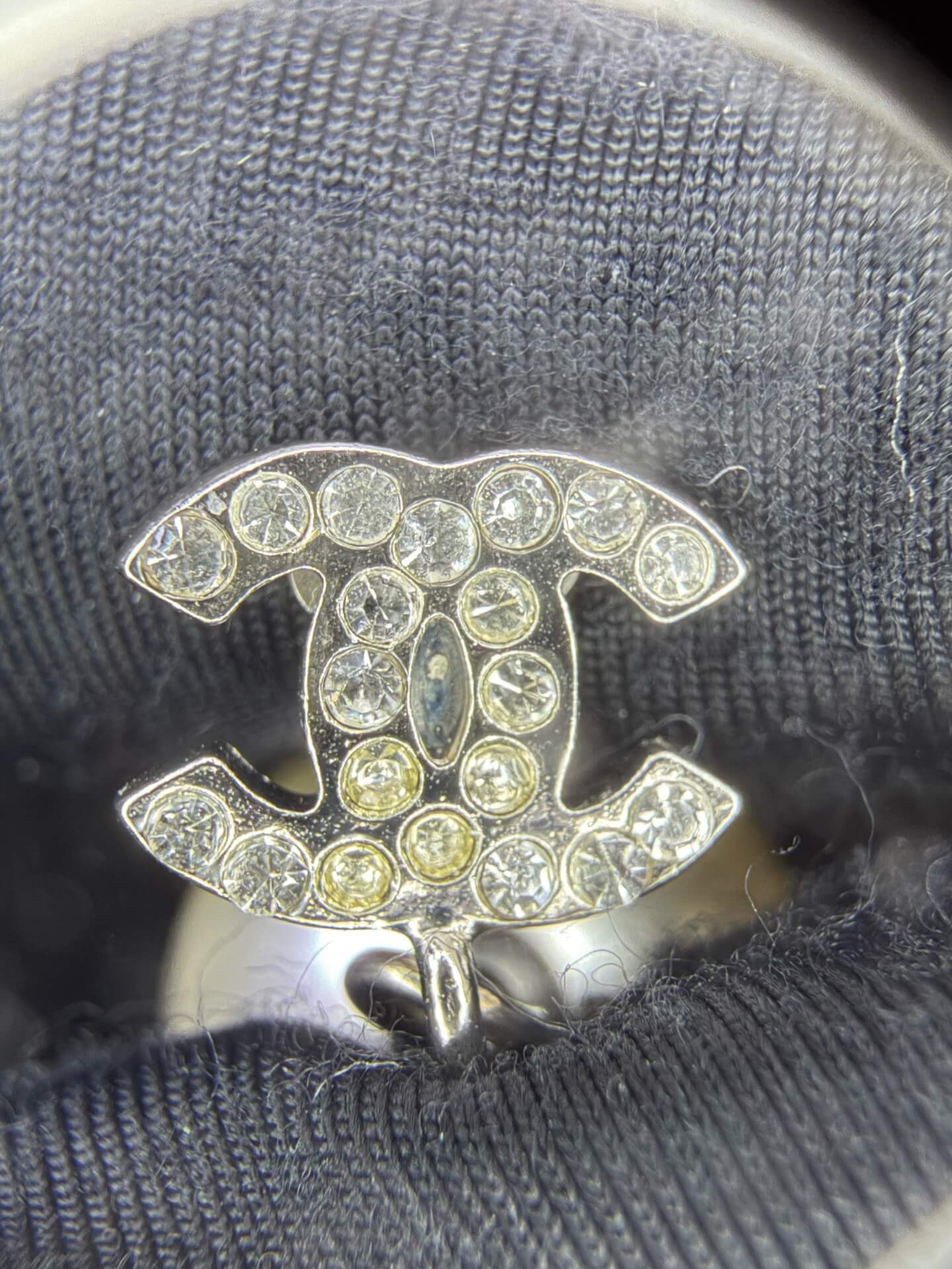 Chanel Crystal & Pearl Dangle Earrings