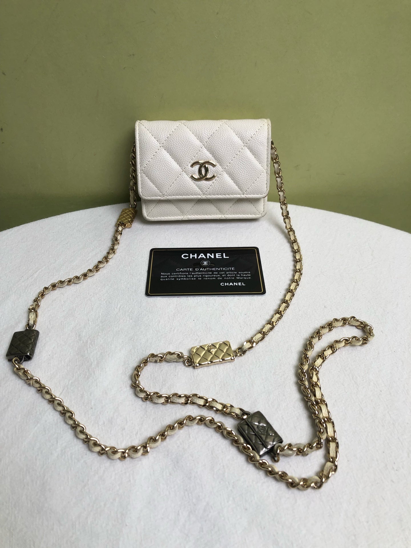Chanel White Belt Bag & Fanny Pack