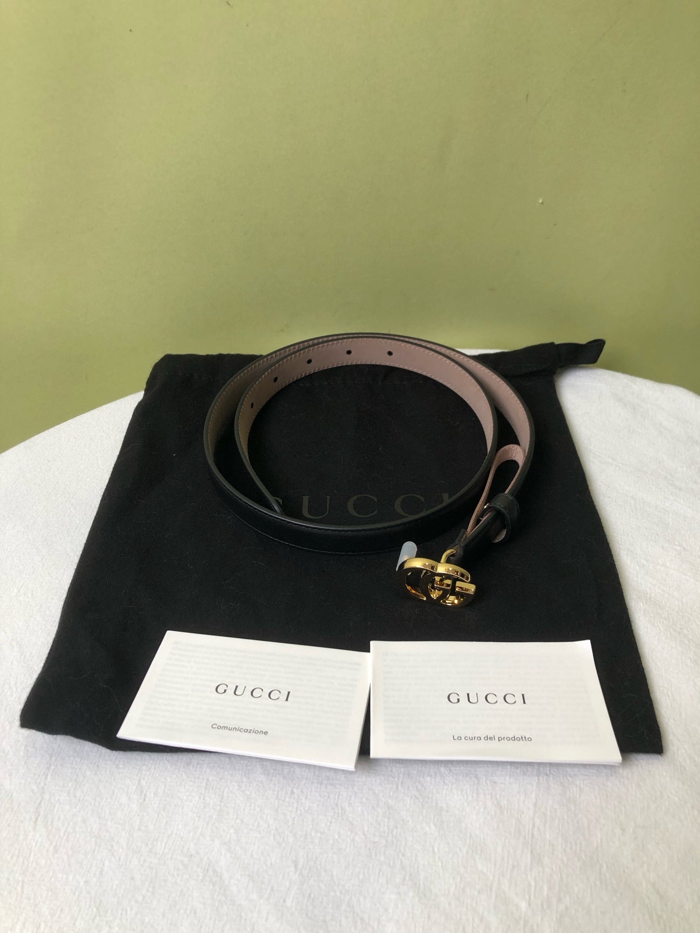 Gucci Black Belt