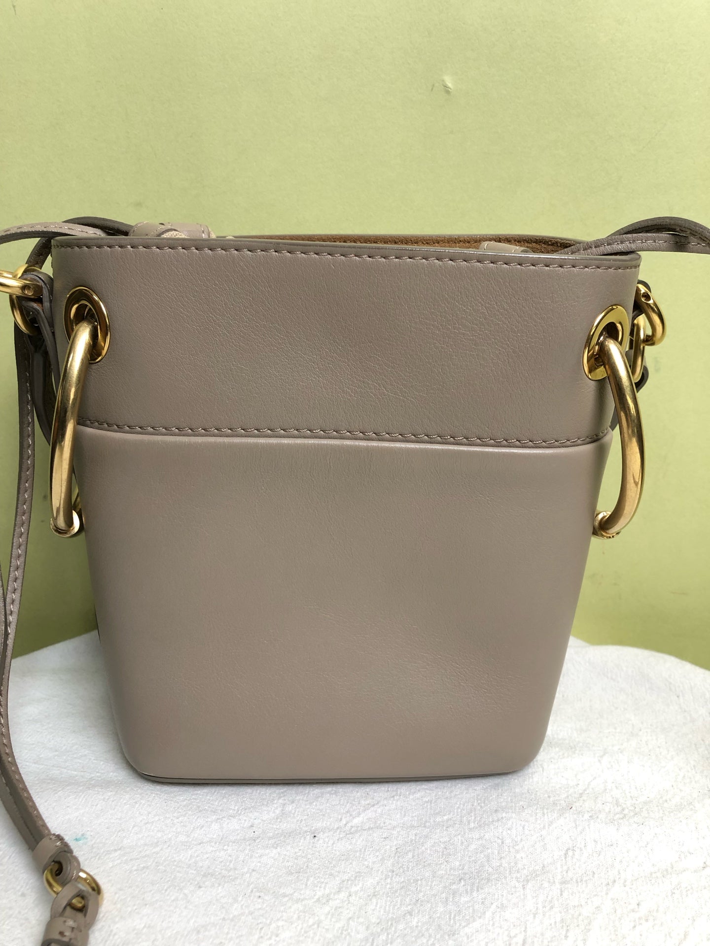 Chloe Gray Bucket & Drawstring Bag