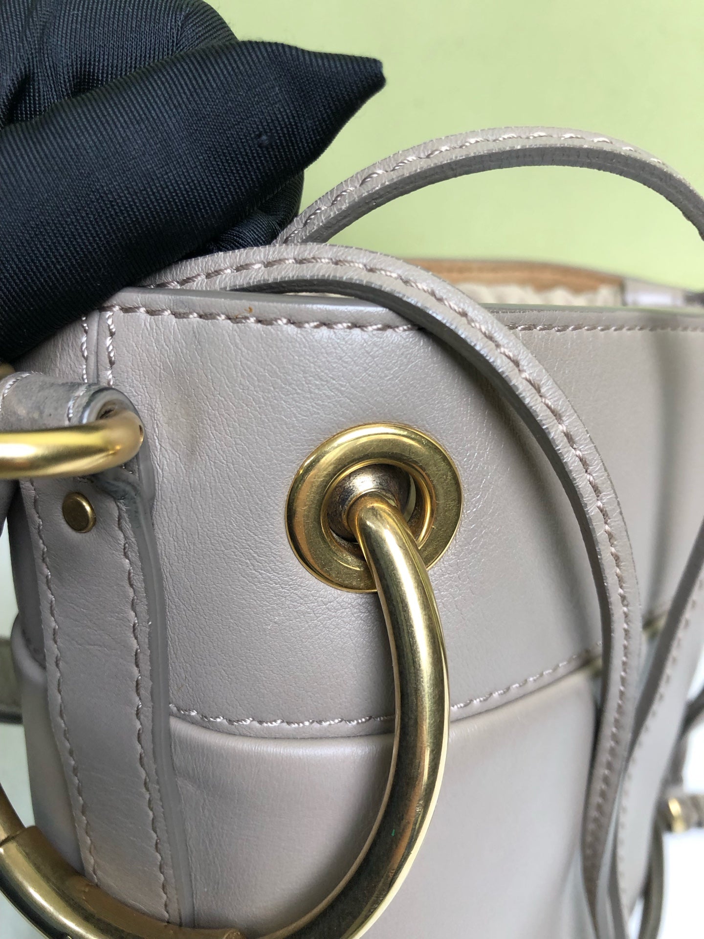 Chloe Gray Bucket & Drawstring Bag