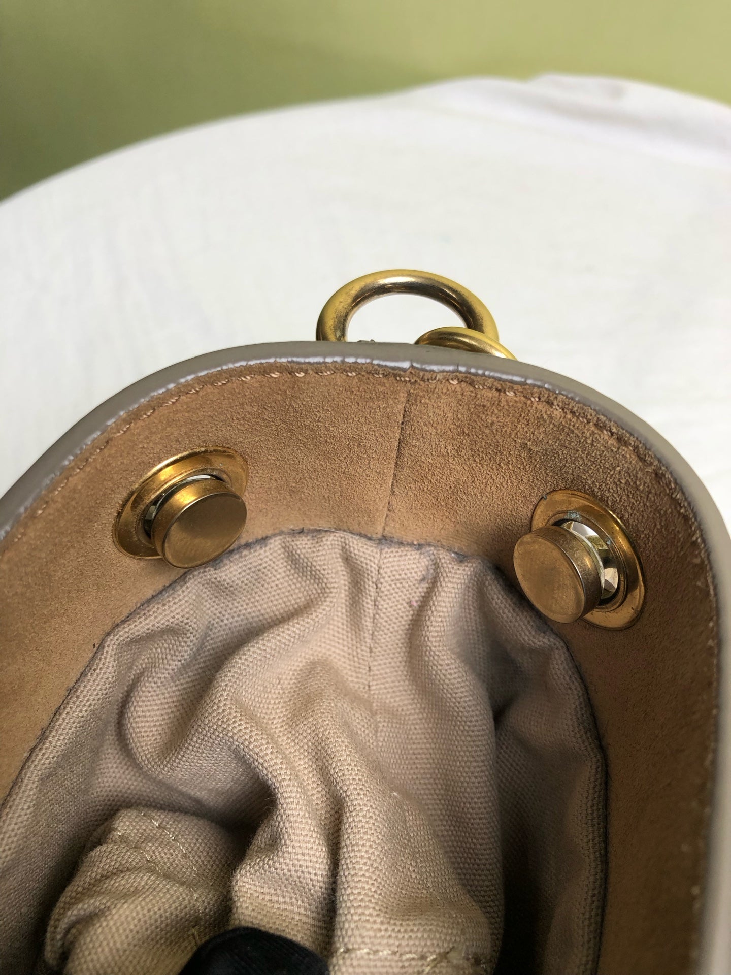 Chloe Gray Bucket & Drawstring Bag