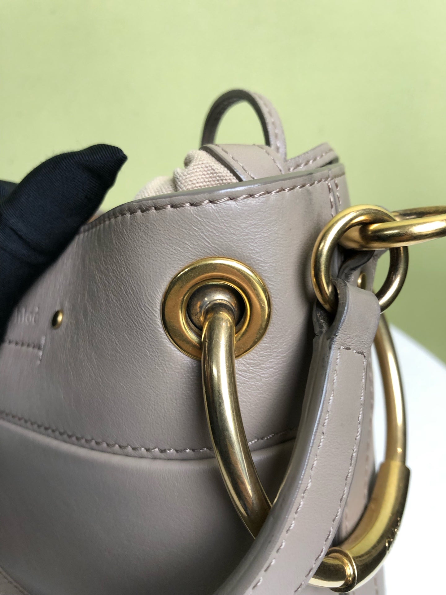 Chloe Gray Bucket & Drawstring Bag