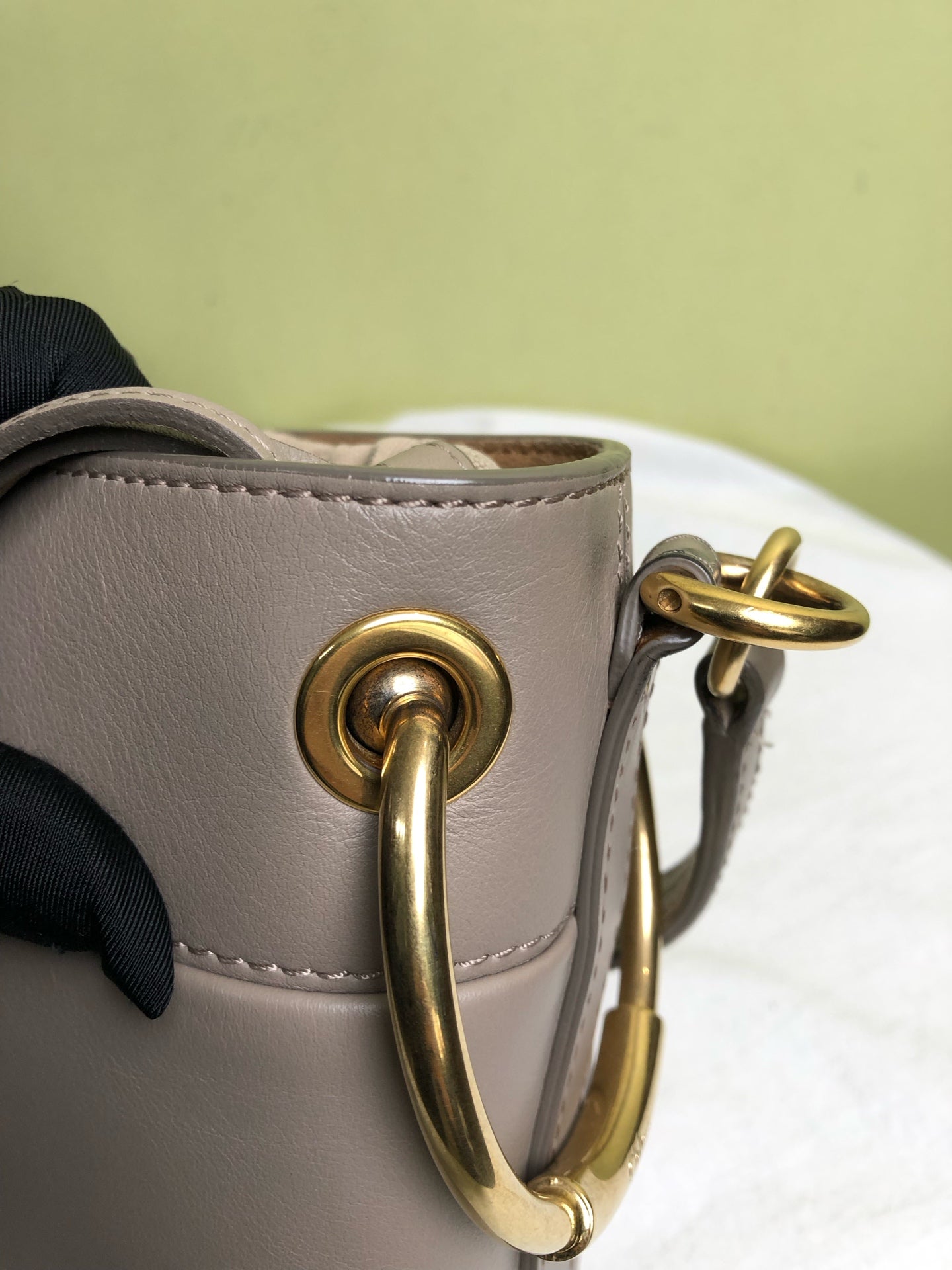 Chloe Gray Bucket & Drawstring Bag