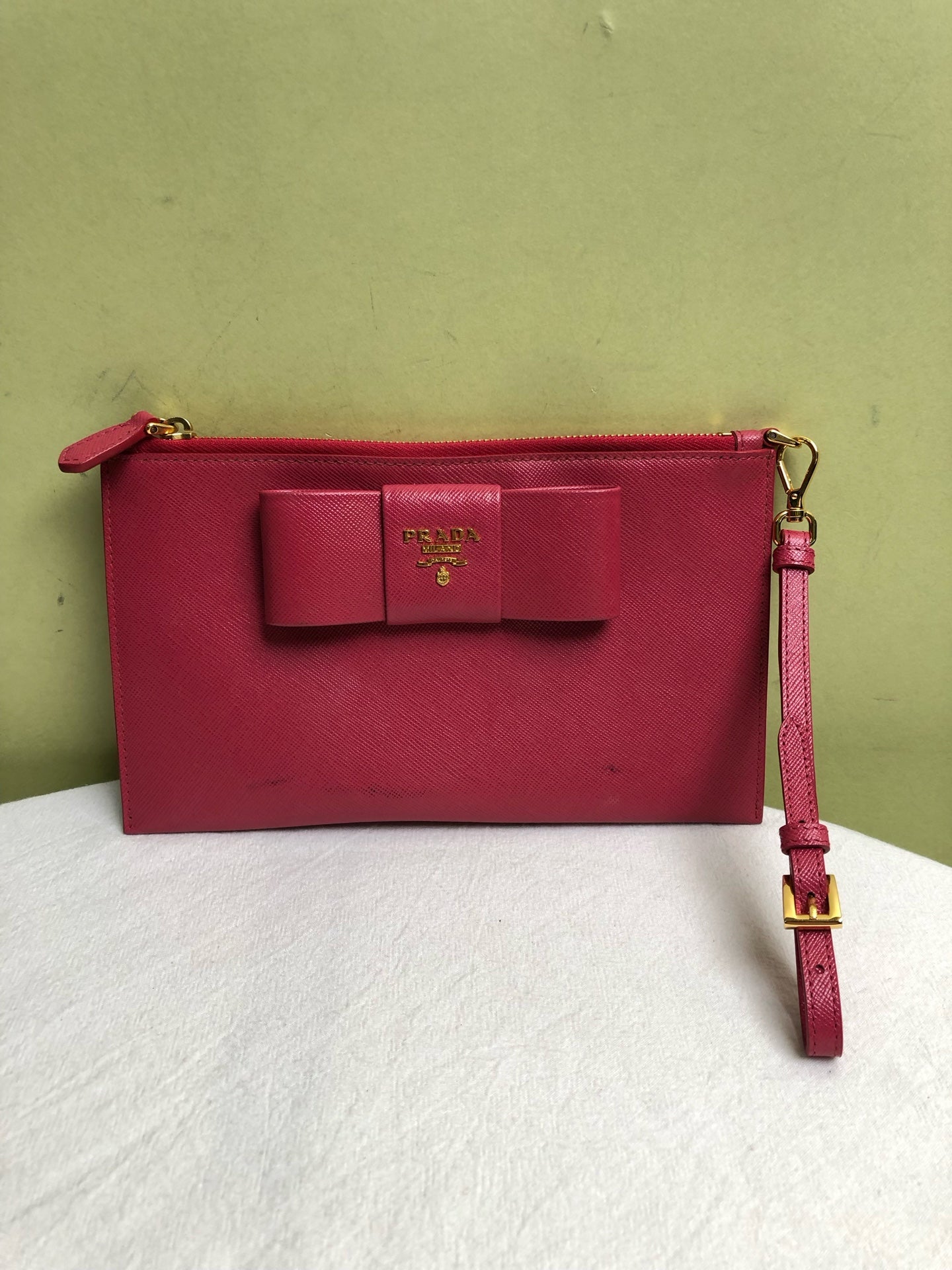Prada Red Clutch