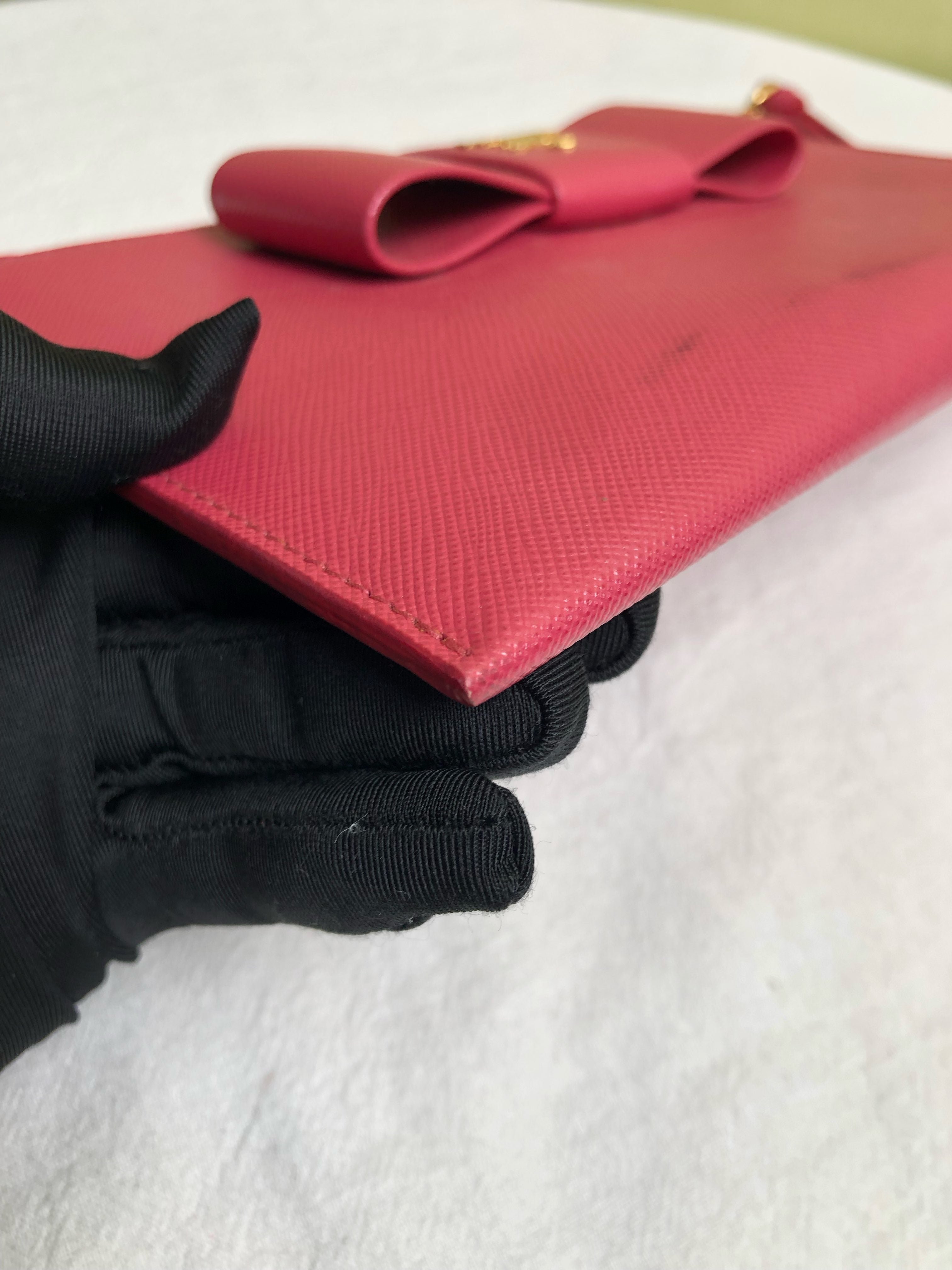 Prada Red Clutch