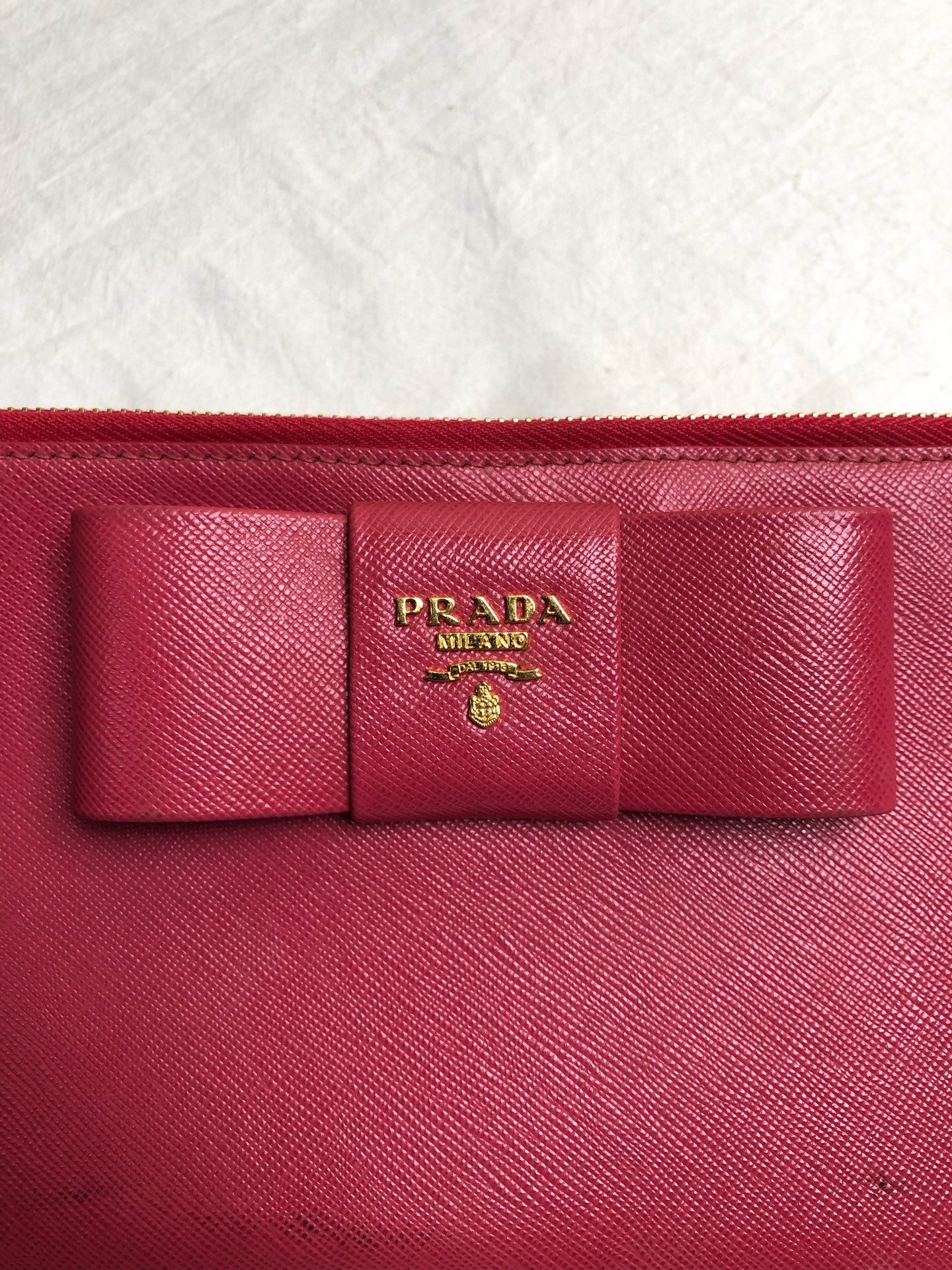 Prada Red Clutch