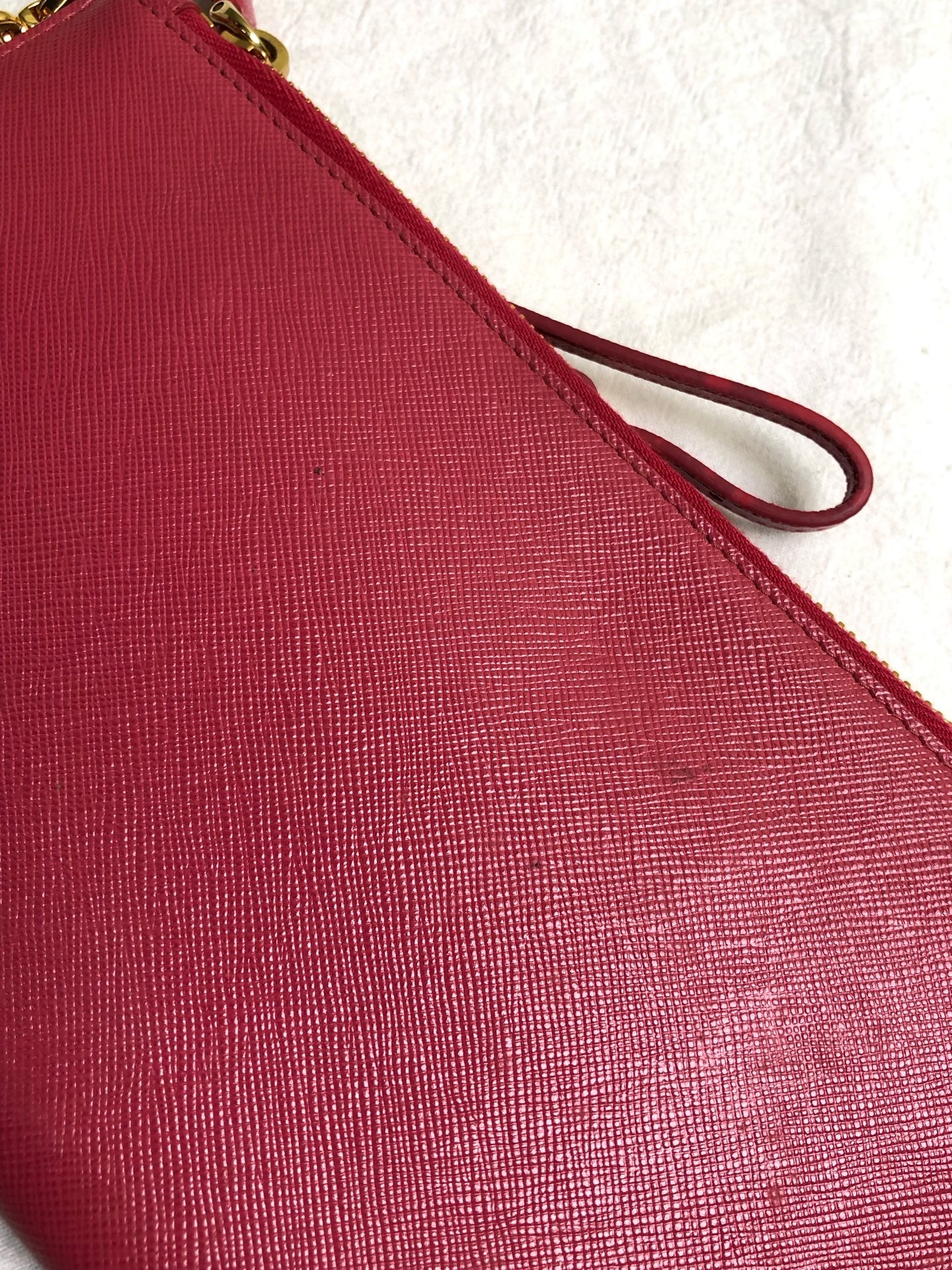 Prada Red Clutch