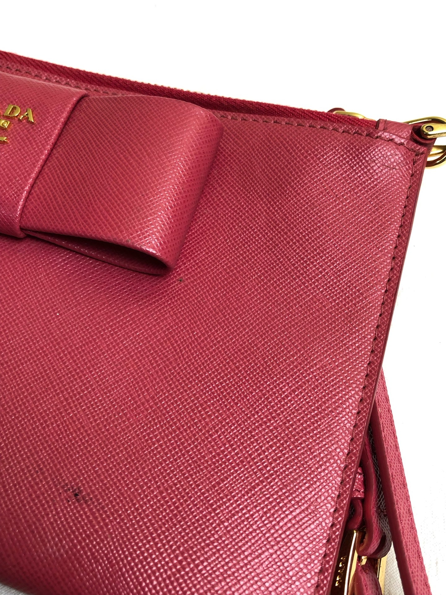 Prada Red Clutch