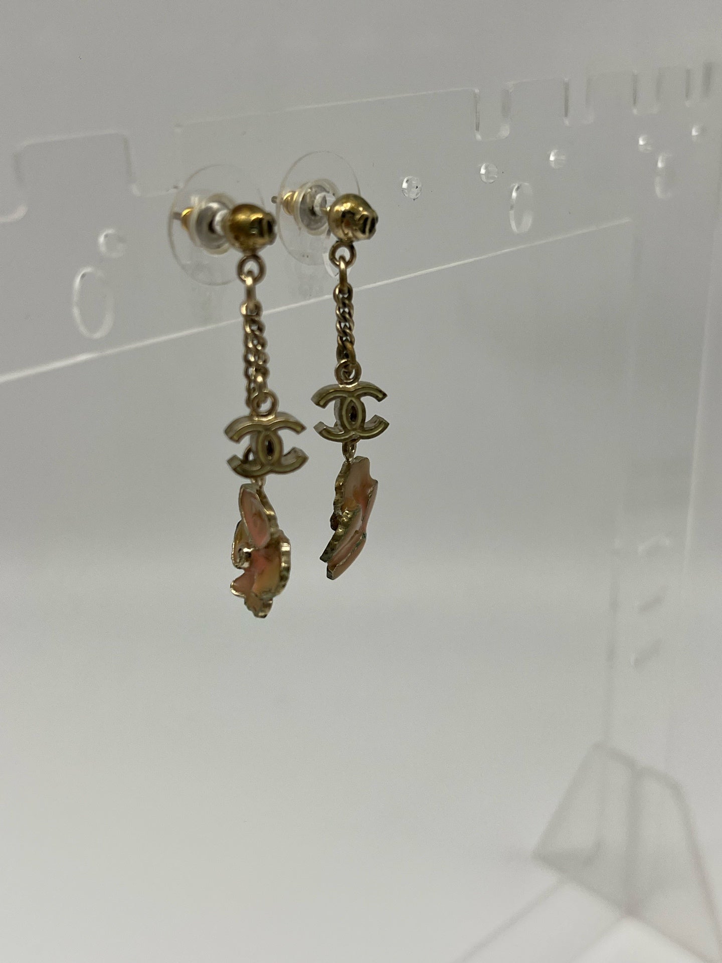 Chanel Pink Earrings