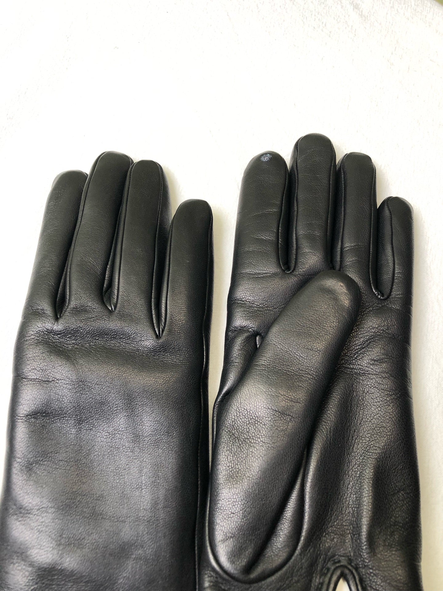Hermes Black Gloves