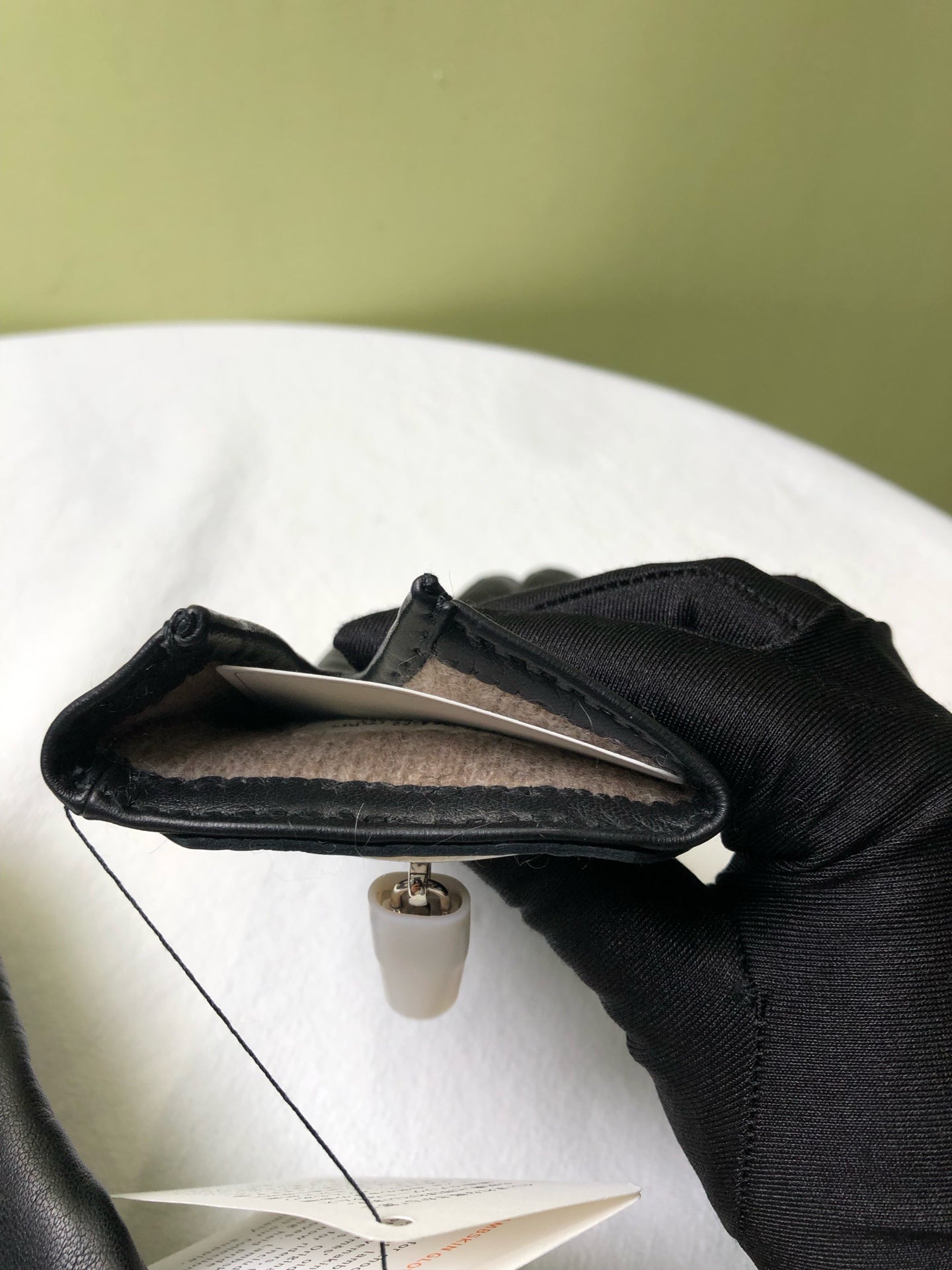 Hermes Black Gloves