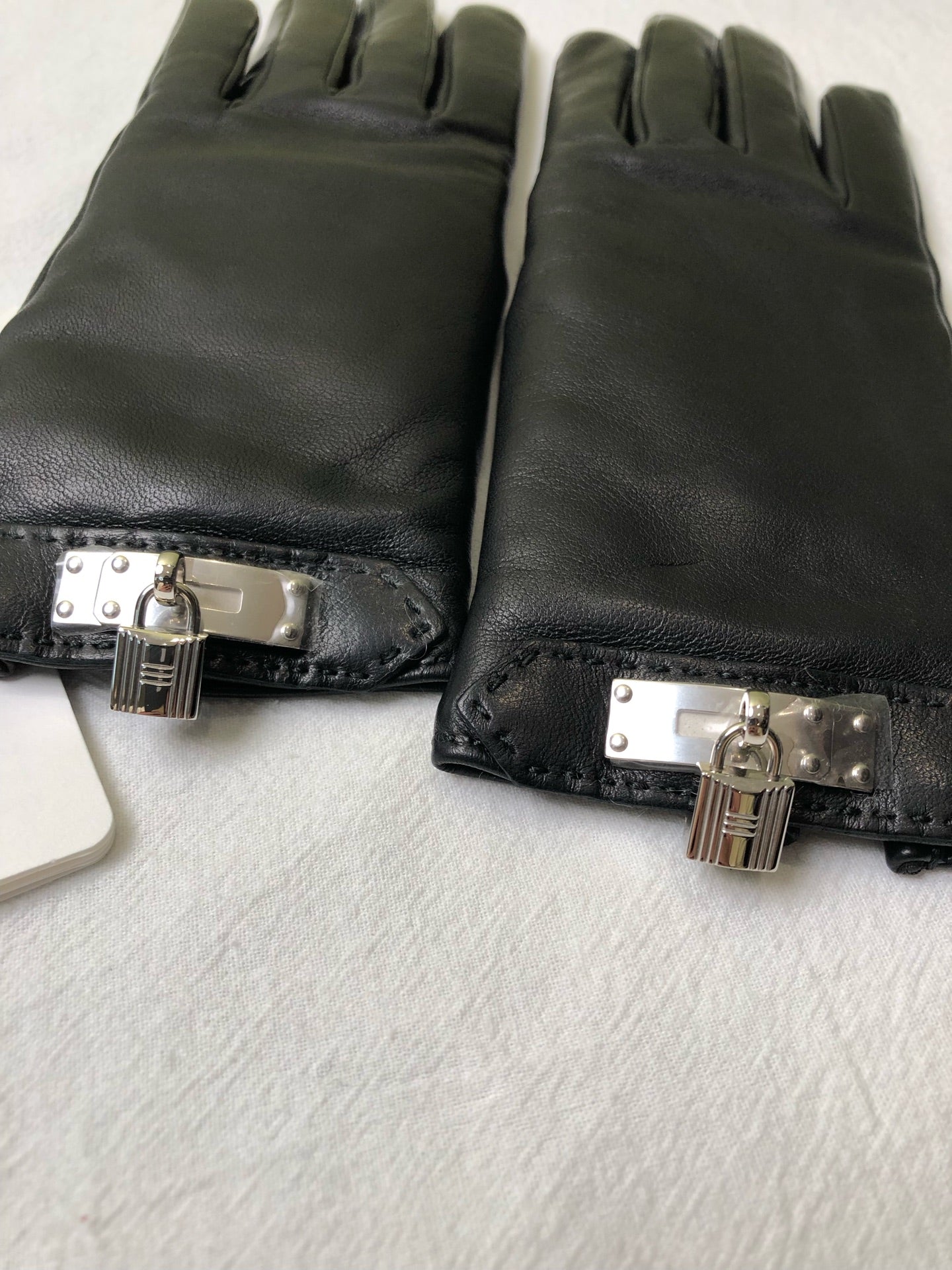 Hermes Black Gloves