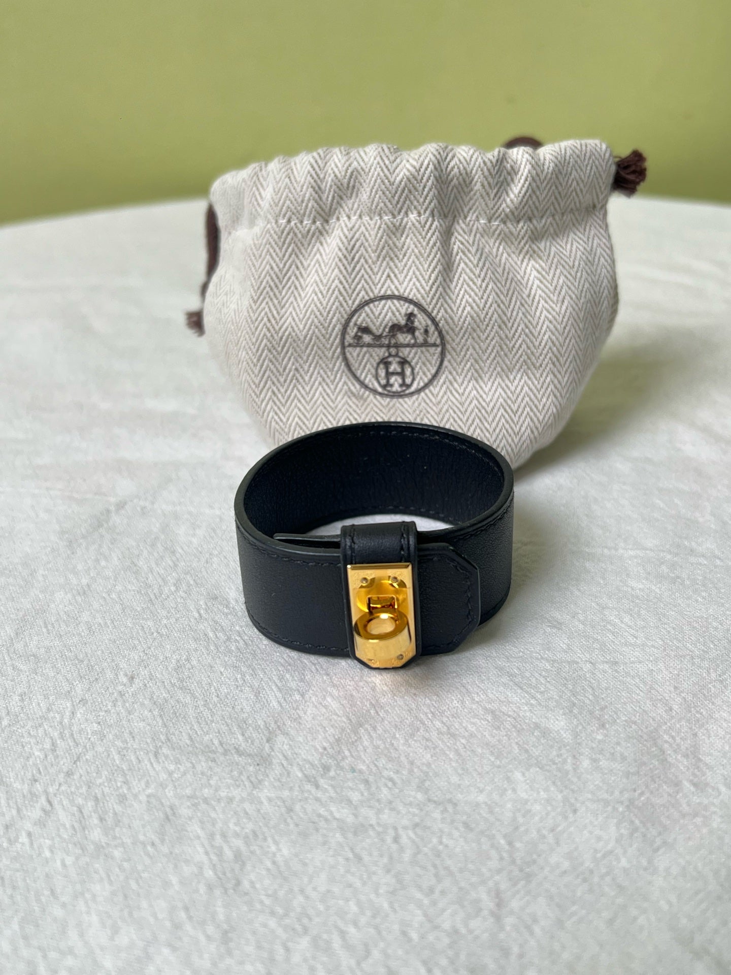 Hermes Black Bangle