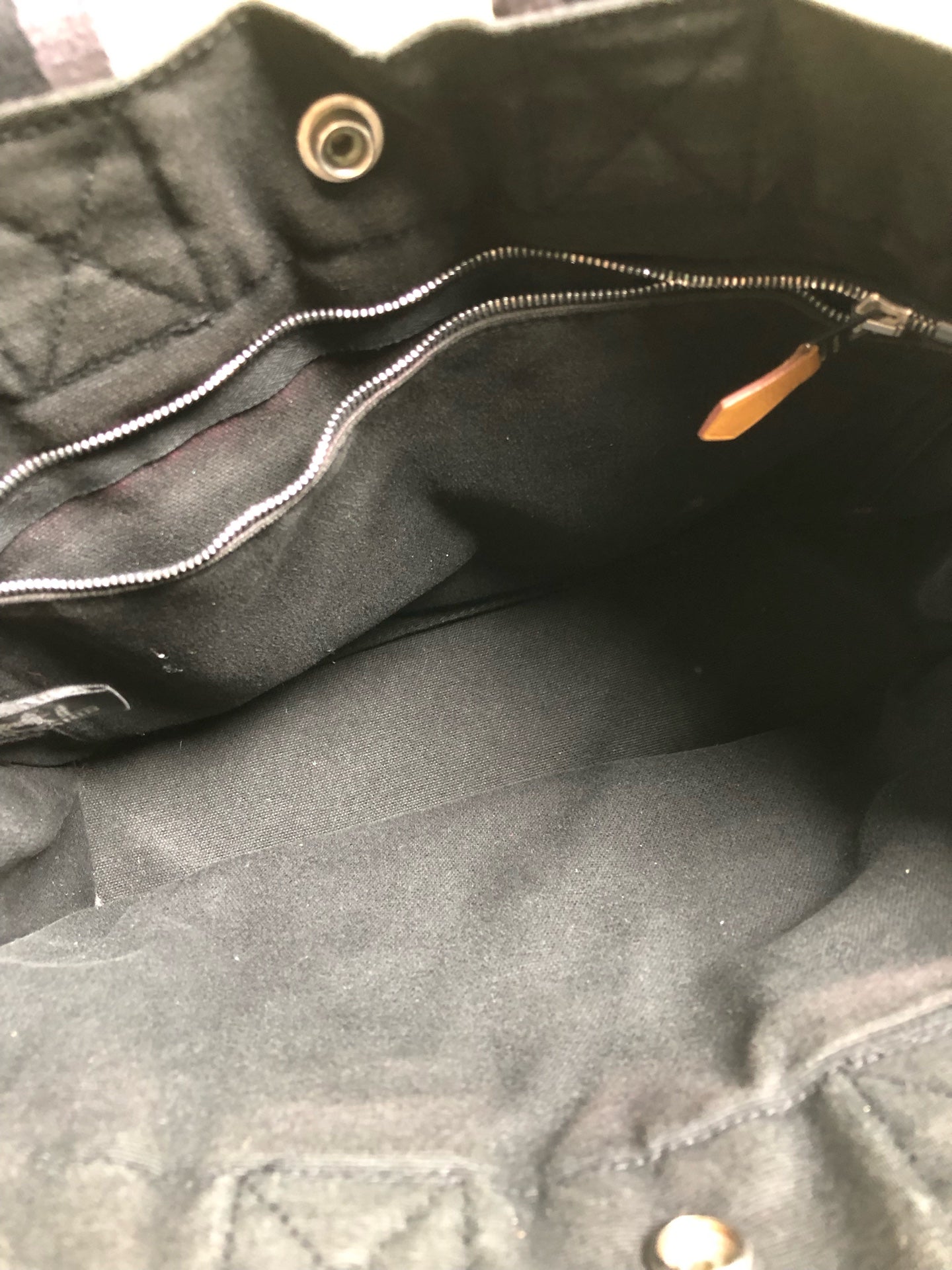 Hermes Canvas Black Satchel