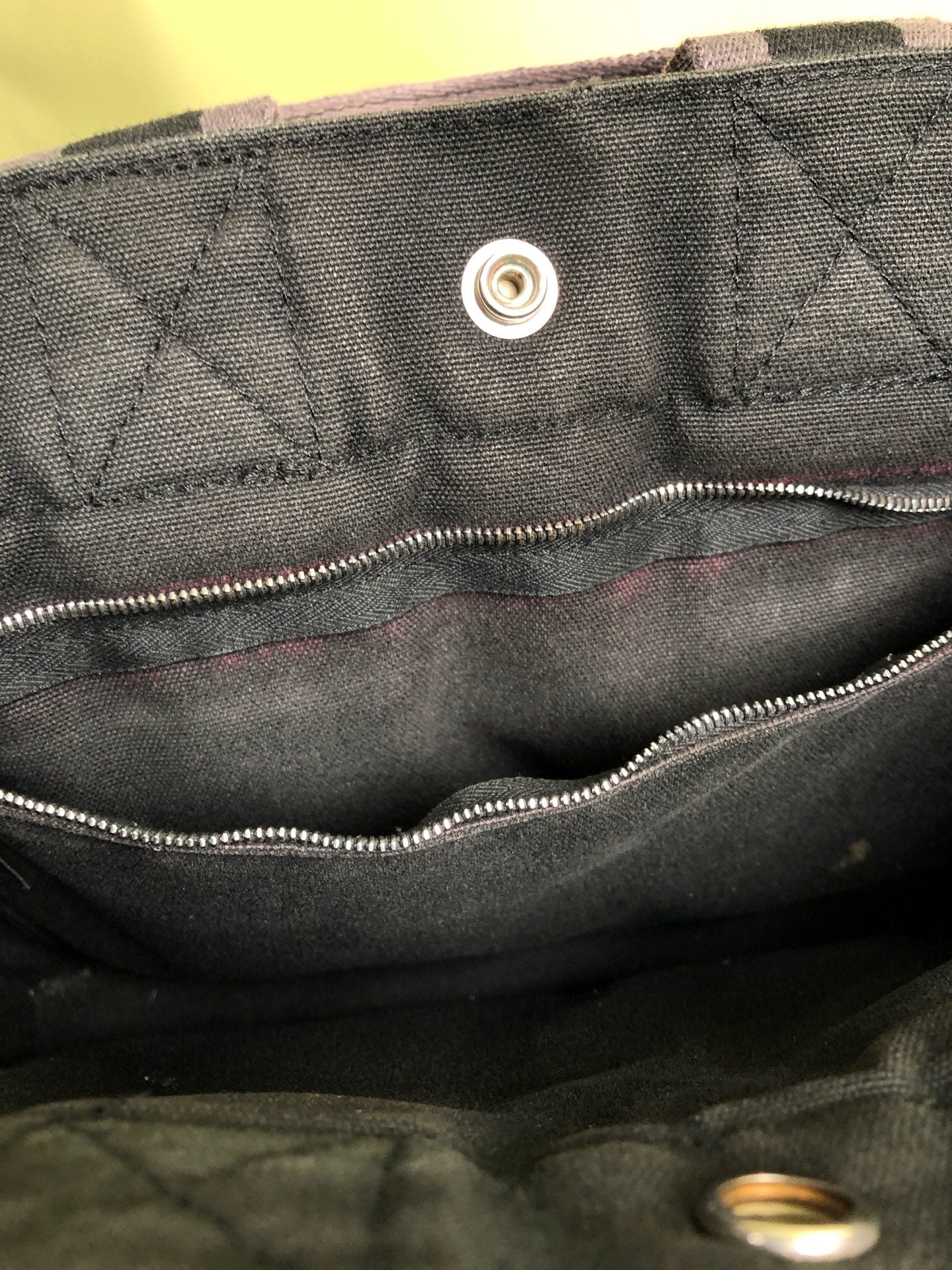 Hermes Canvas Black Satchel