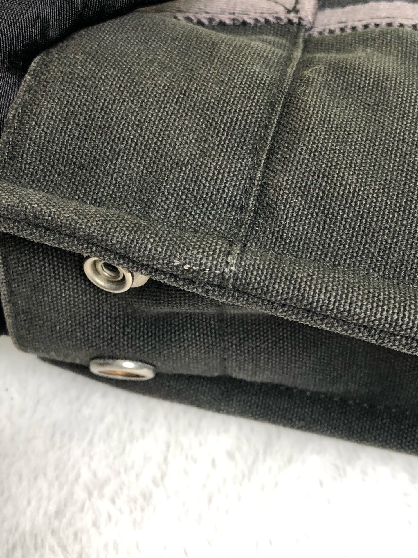 Hermes Canvas Black Satchel