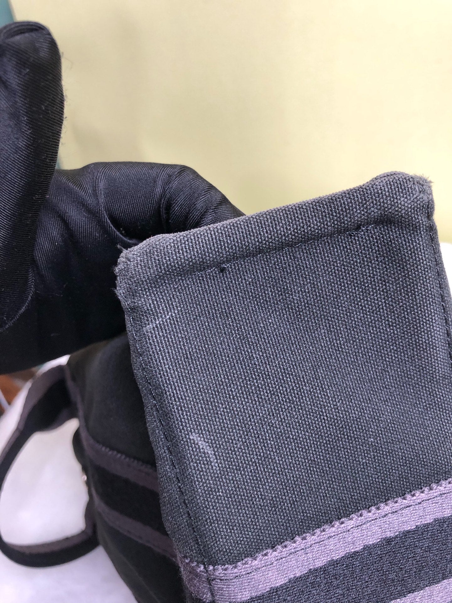 Hermes Canvas Black Satchel