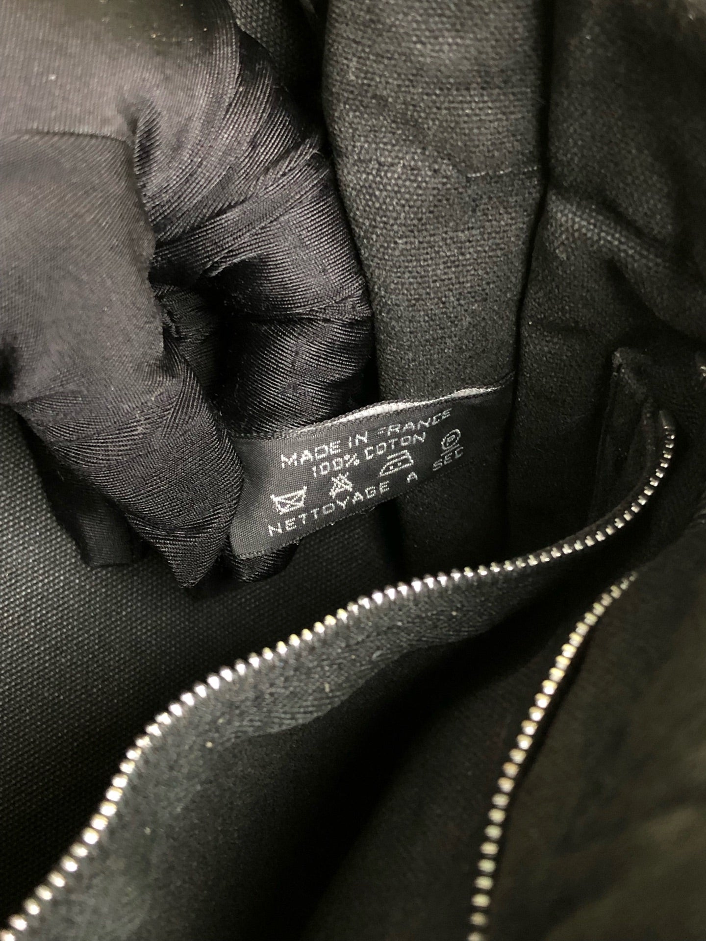 Hermes Canvas Black Satchel