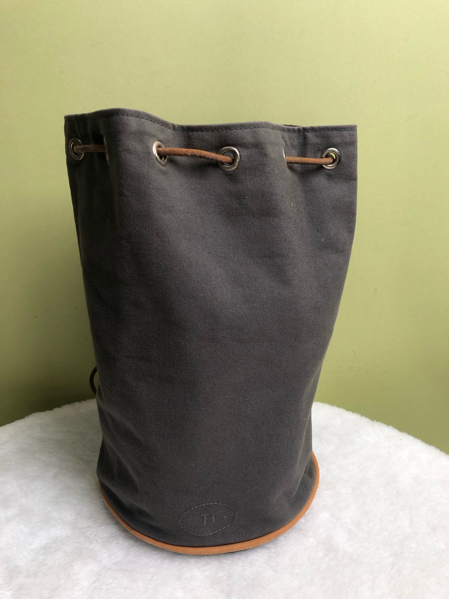 Hermes Canvas Gray Backpack