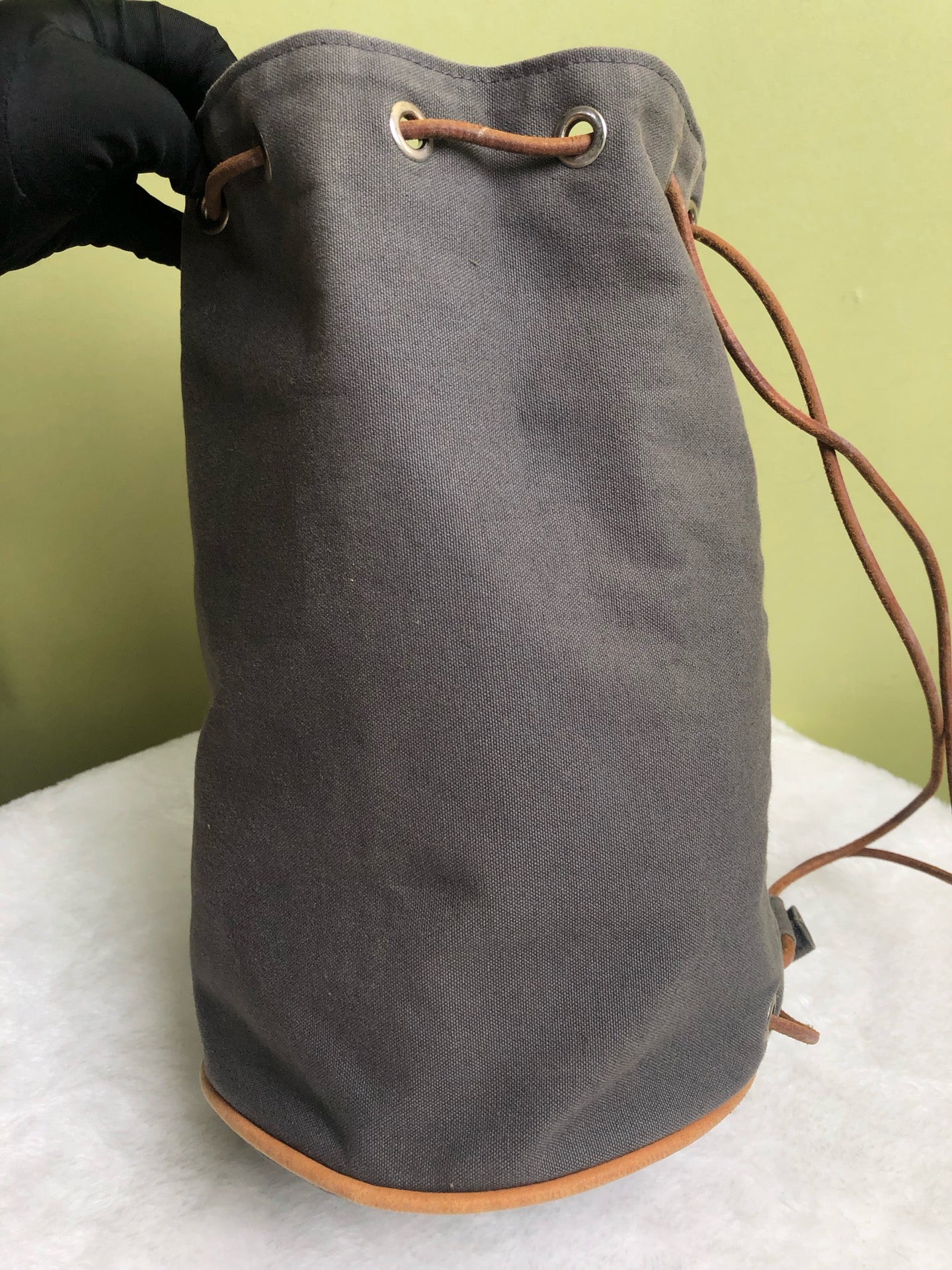 Hermes Canvas Gray Backpack
