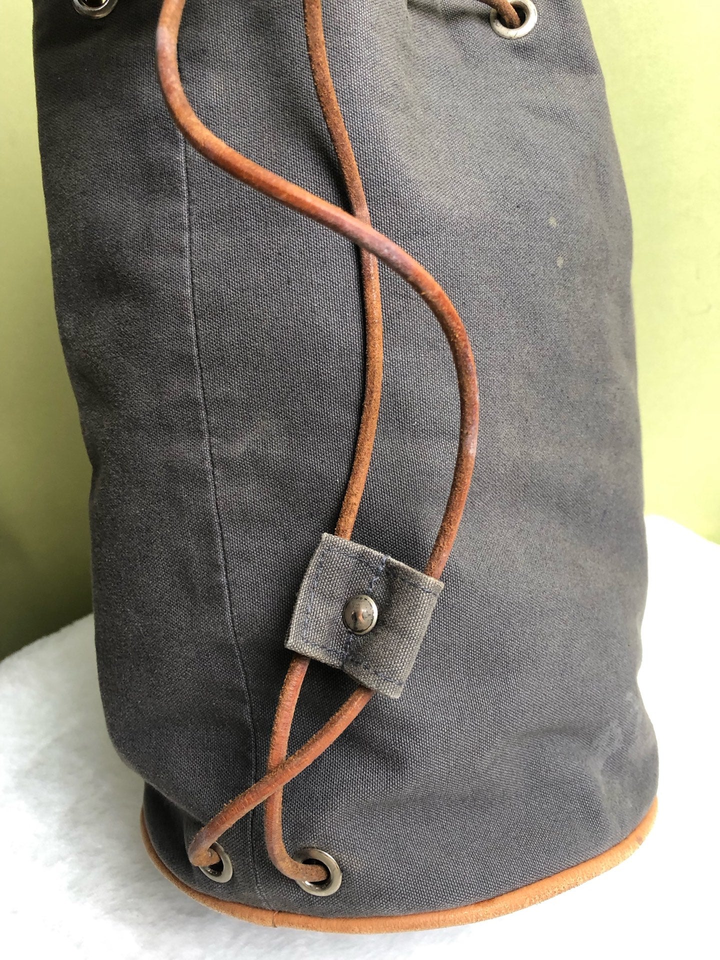 Hermes Canvas Gray Backpack