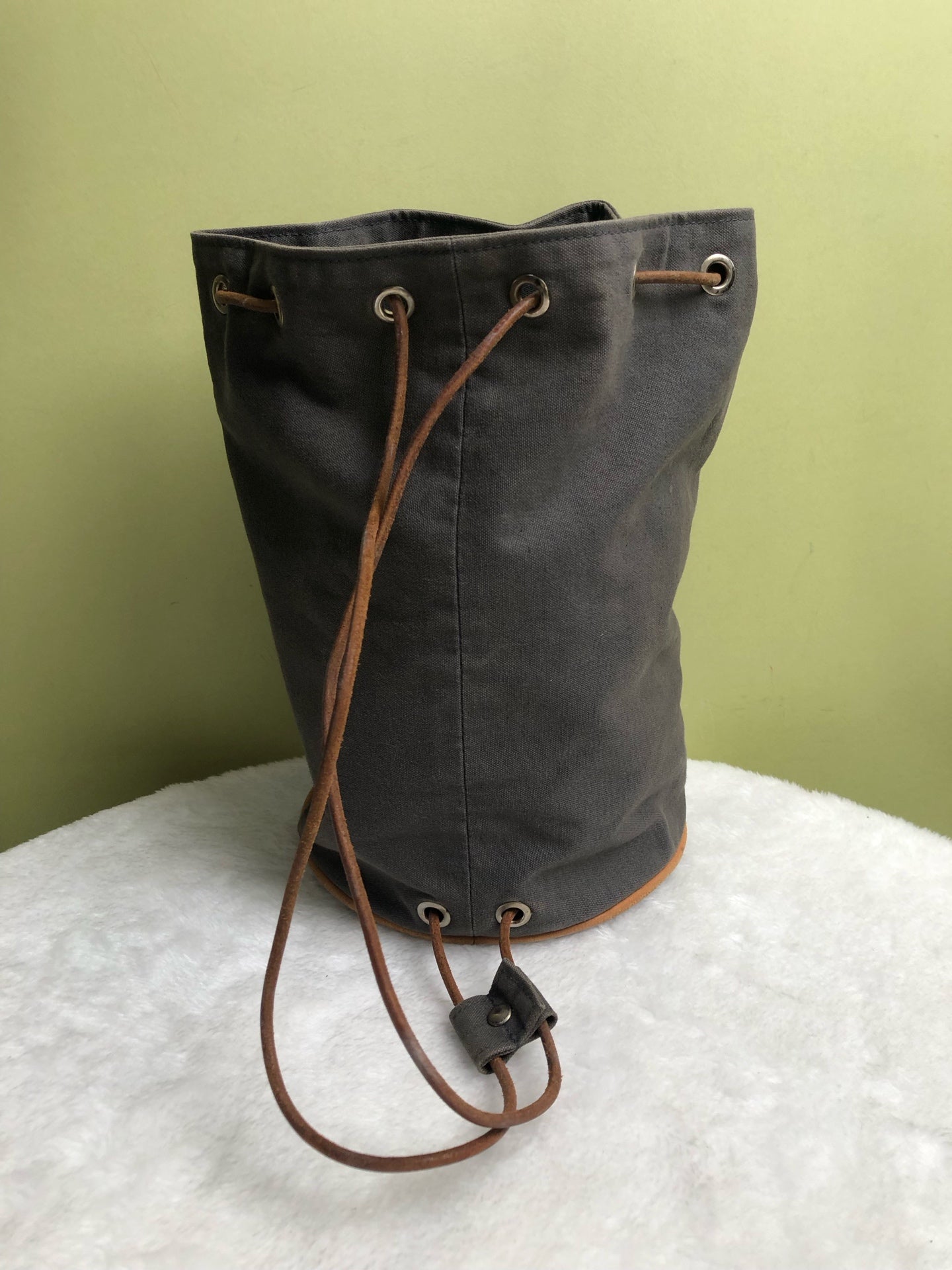 Hermes Canvas Gray Backpack