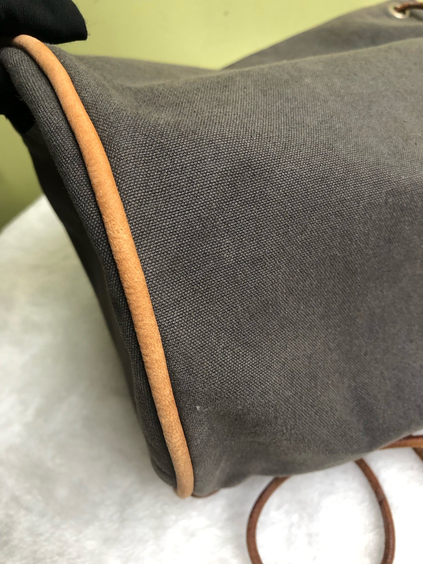 Hermes Canvas Gray Backpack