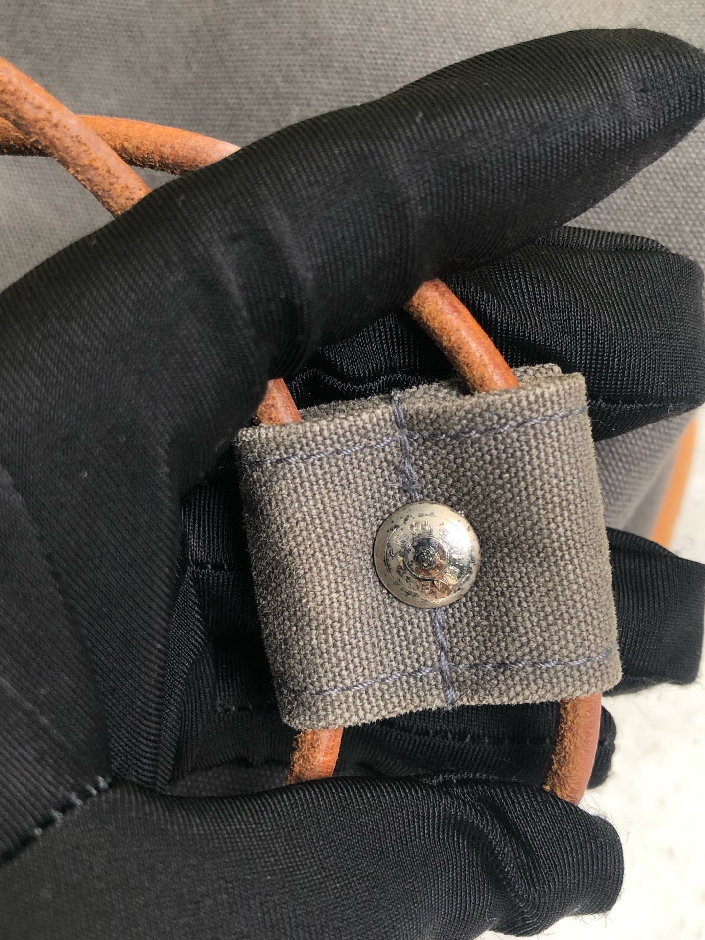 Hermes Canvas Gray Backpack