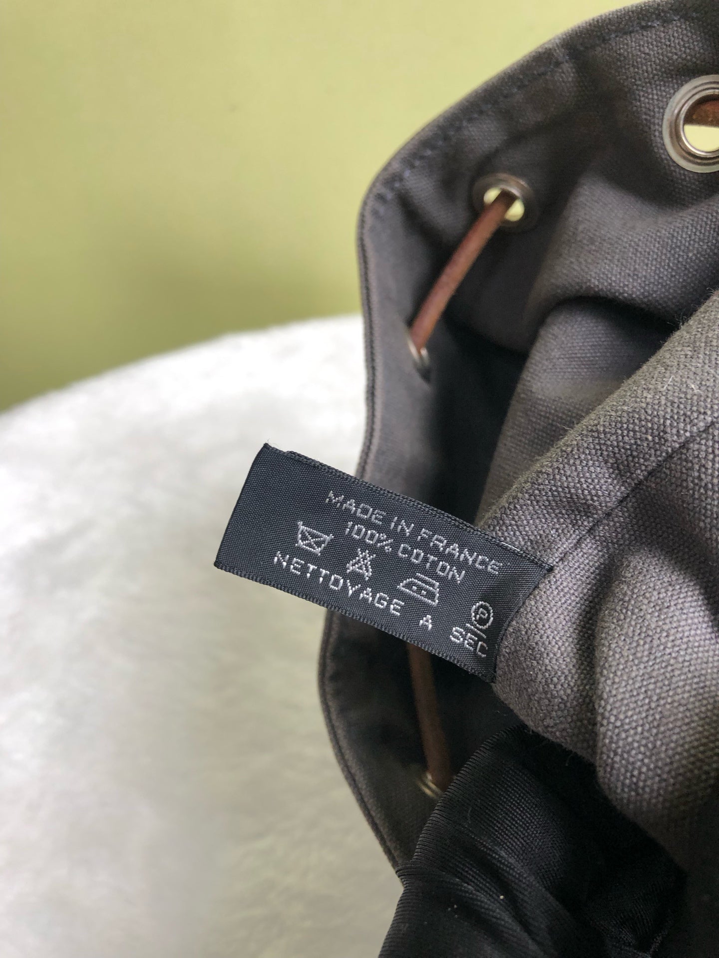 Hermes Canvas Gray Backpack
