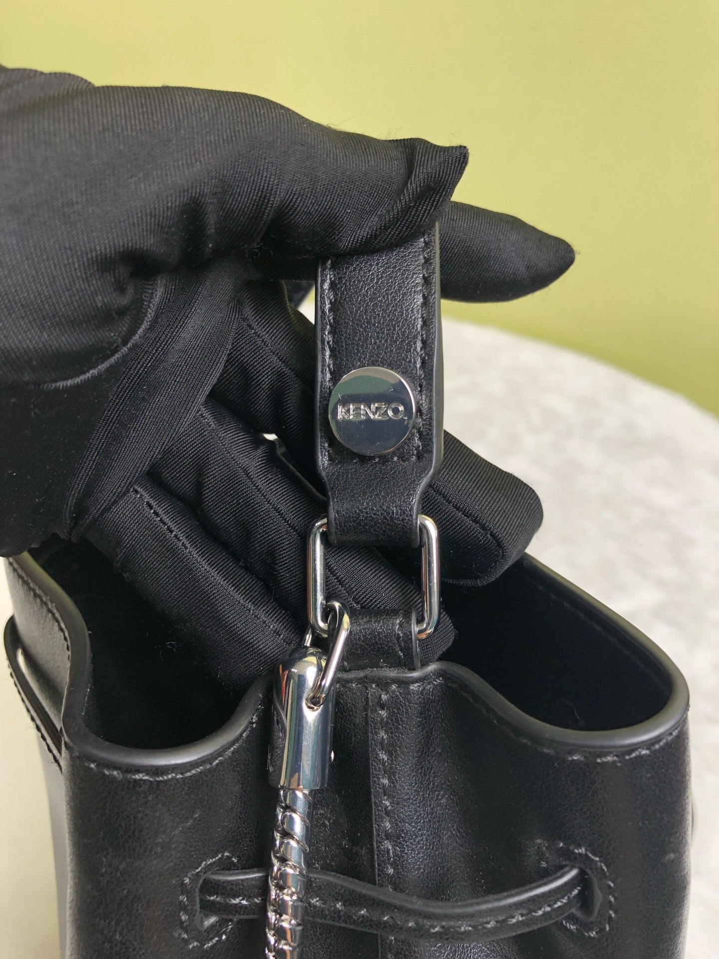 KENZO/肯佐 Black Bucket & Drawstring Bag