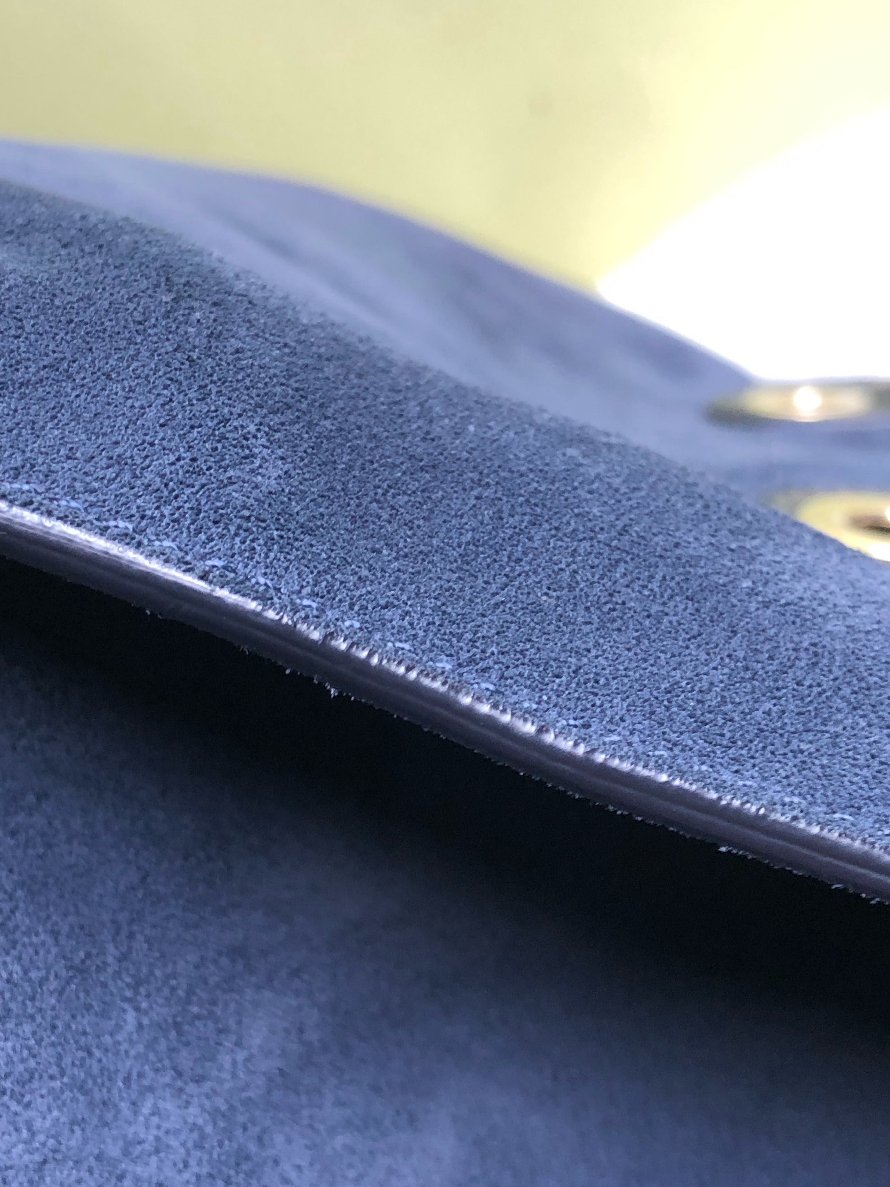 Jimmy Choo Alcantara Blue Shoulder Bag