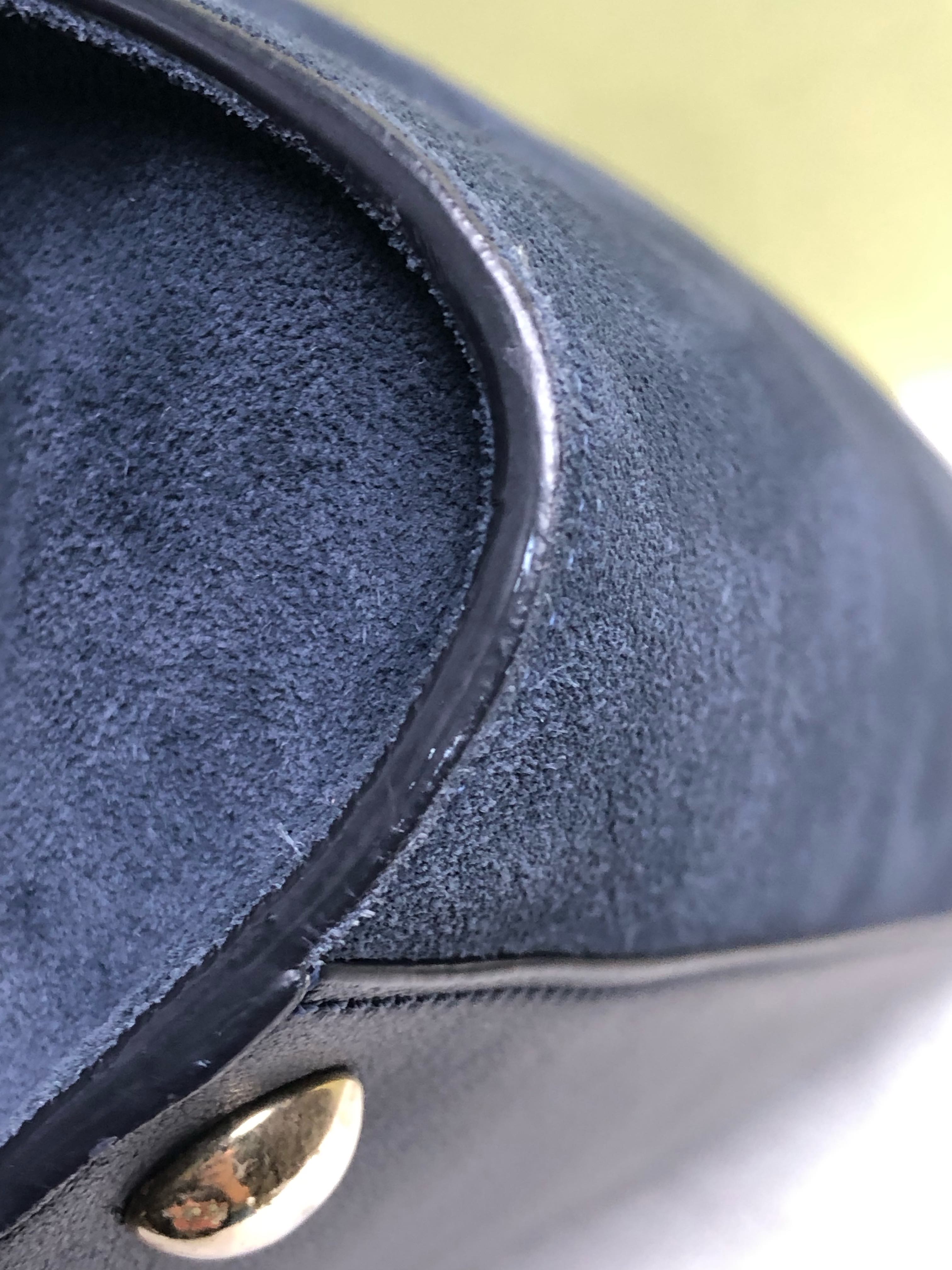 Jimmy Choo Alcantara Blue Shoulder Bag