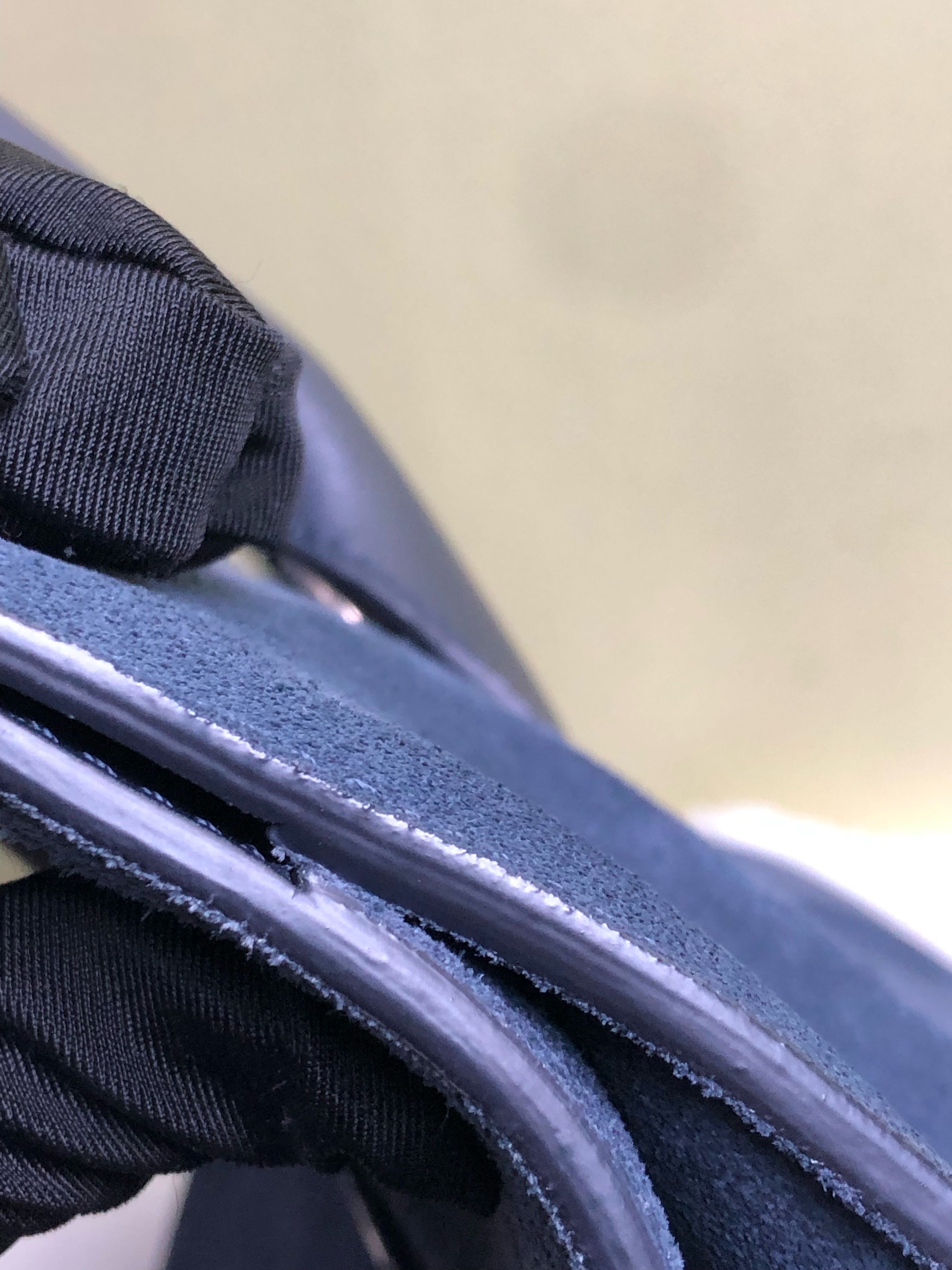 Jimmy Choo Alcantara Blue Shoulder Bag