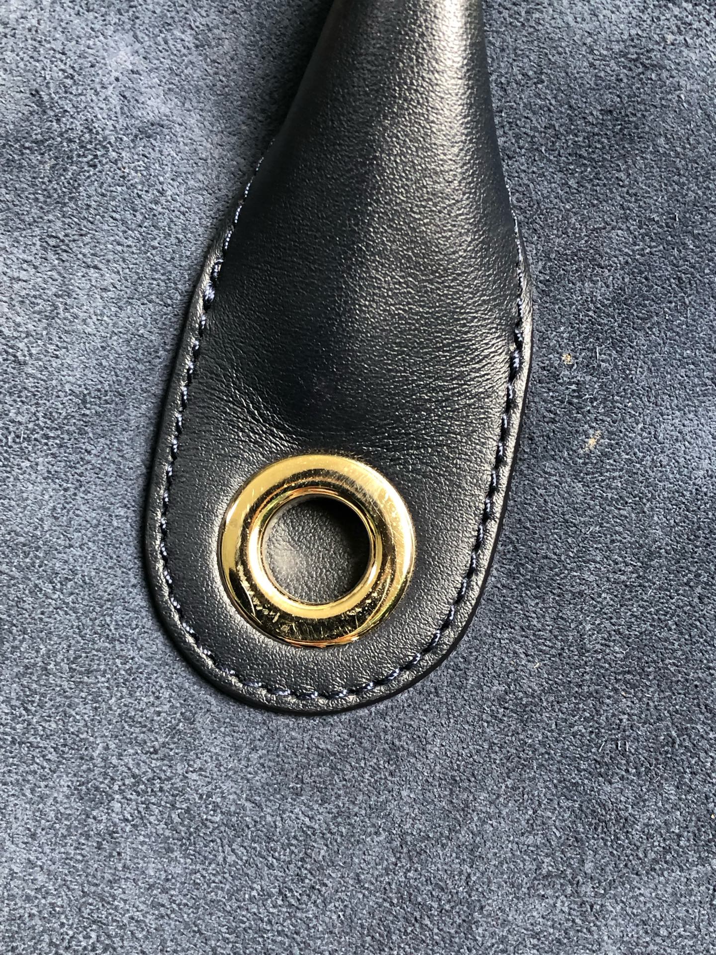 Jimmy Choo Alcantara Blue Shoulder Bag