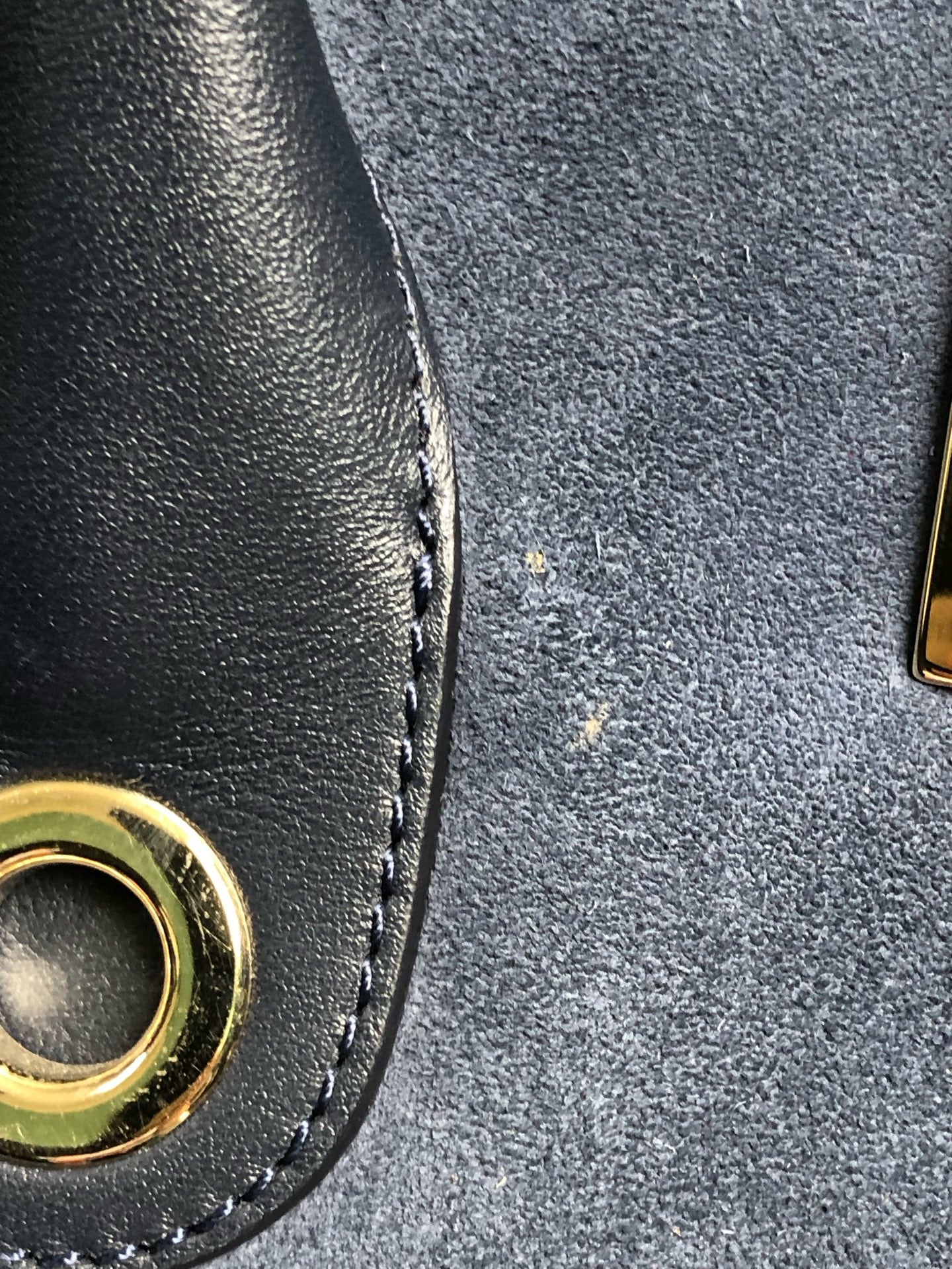 Jimmy Choo Alcantara Blue Shoulder Bag