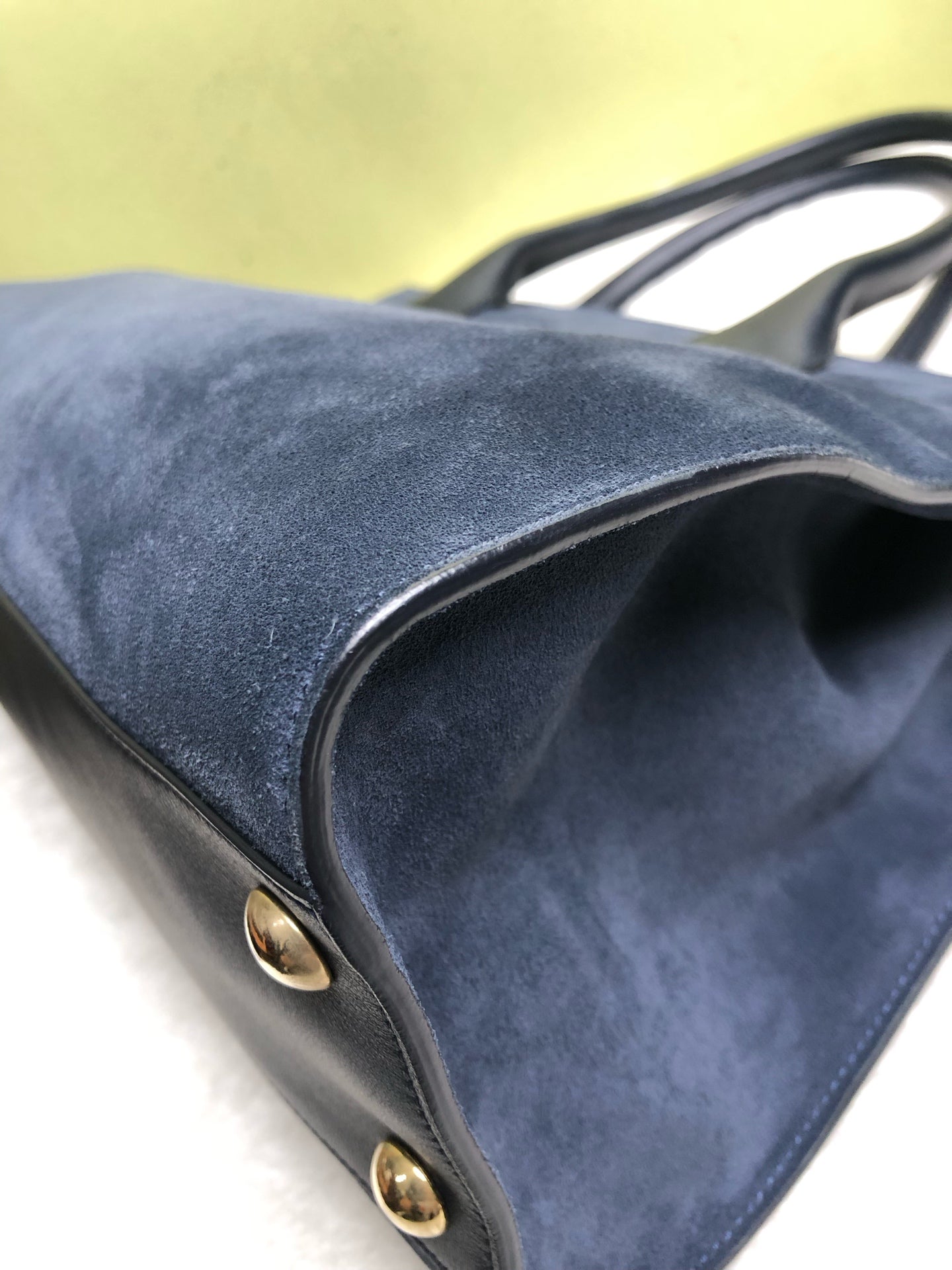 Jimmy Choo Alcantara Blue Shoulder Bag