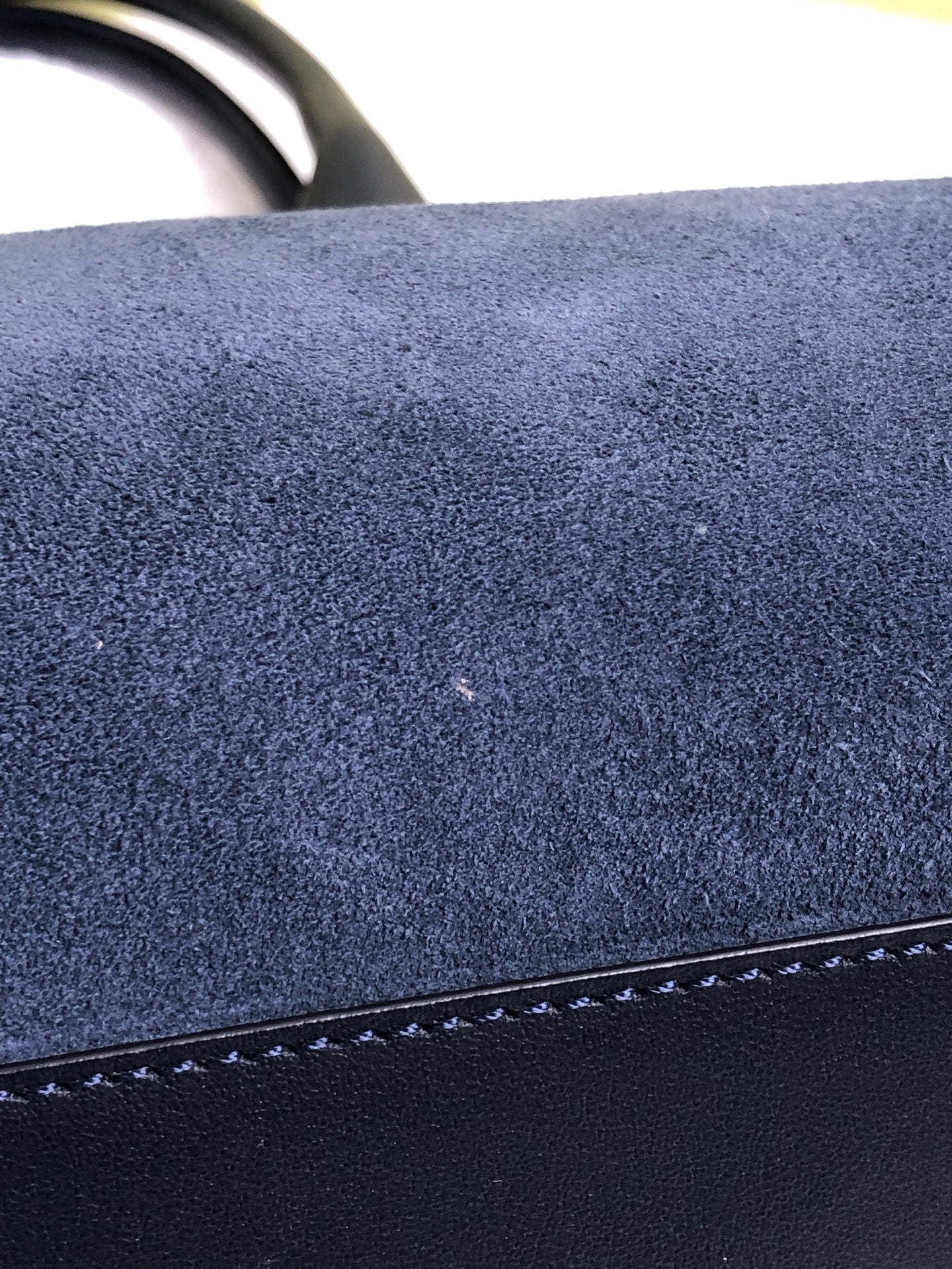 Jimmy Choo Alcantara Blue Shoulder Bag