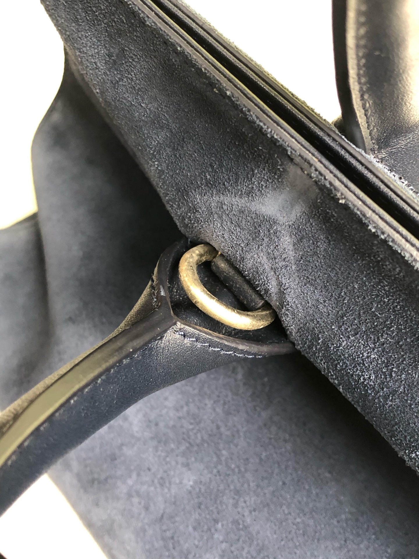 Jimmy Choo Alcantara Blue Shoulder Bag