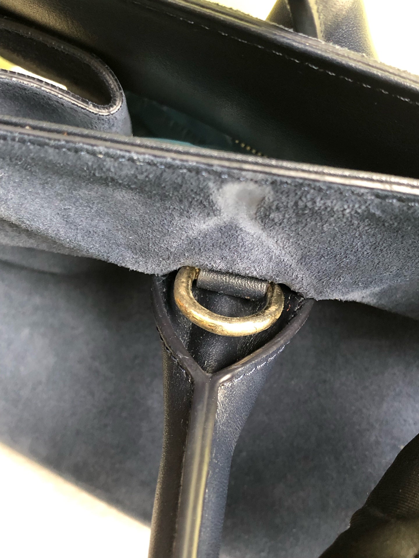 Jimmy Choo Alcantara Blue Shoulder Bag