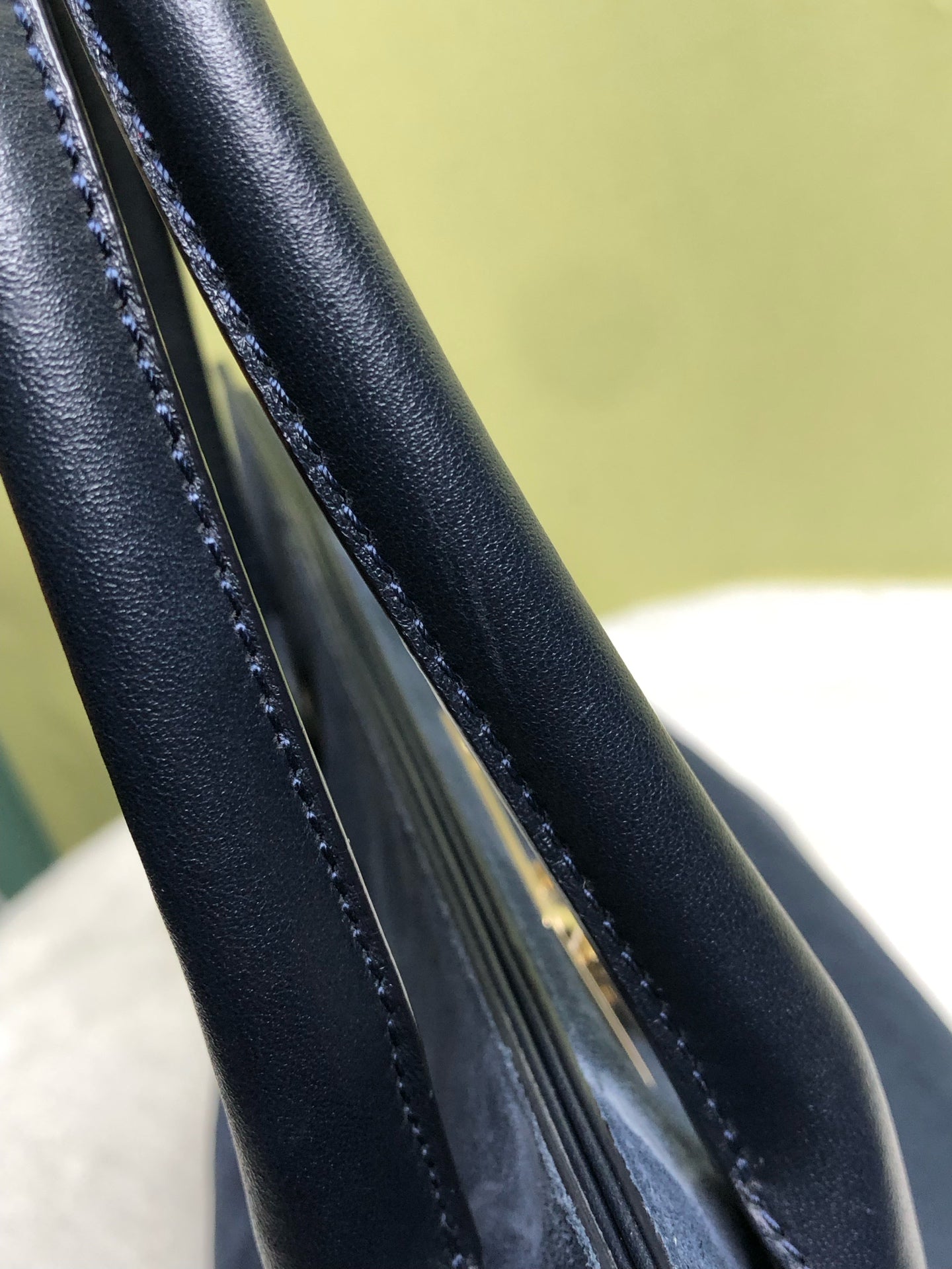 Jimmy Choo Alcantara Blue Shoulder Bag