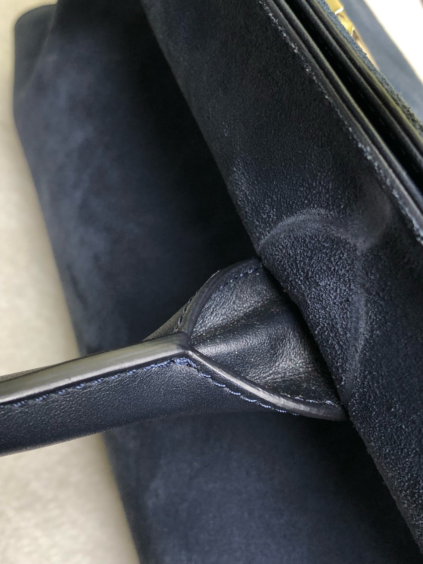 Jimmy Choo Alcantara Blue Shoulder Bag