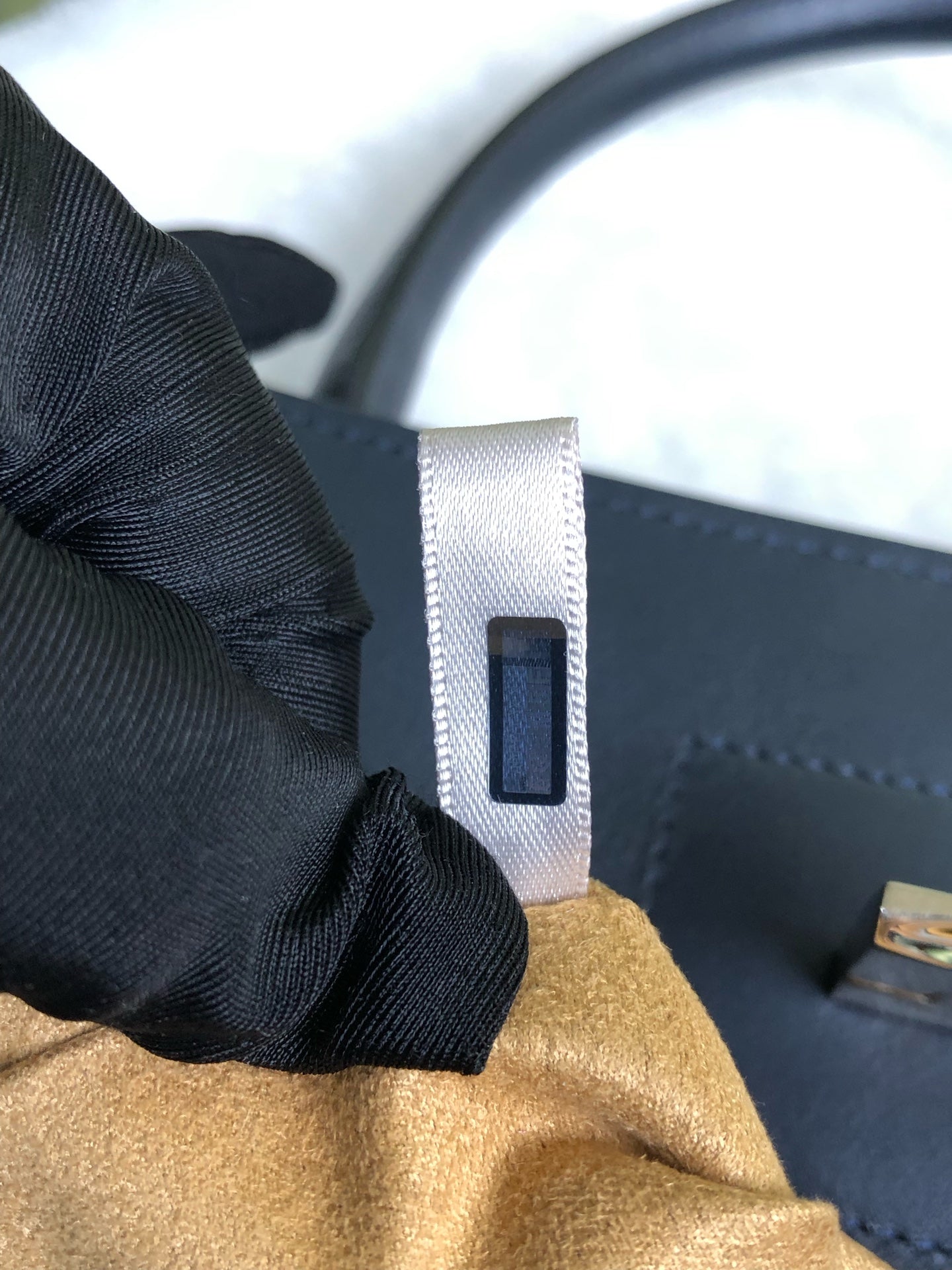 Jimmy Choo Alcantara Blue Shoulder Bag
