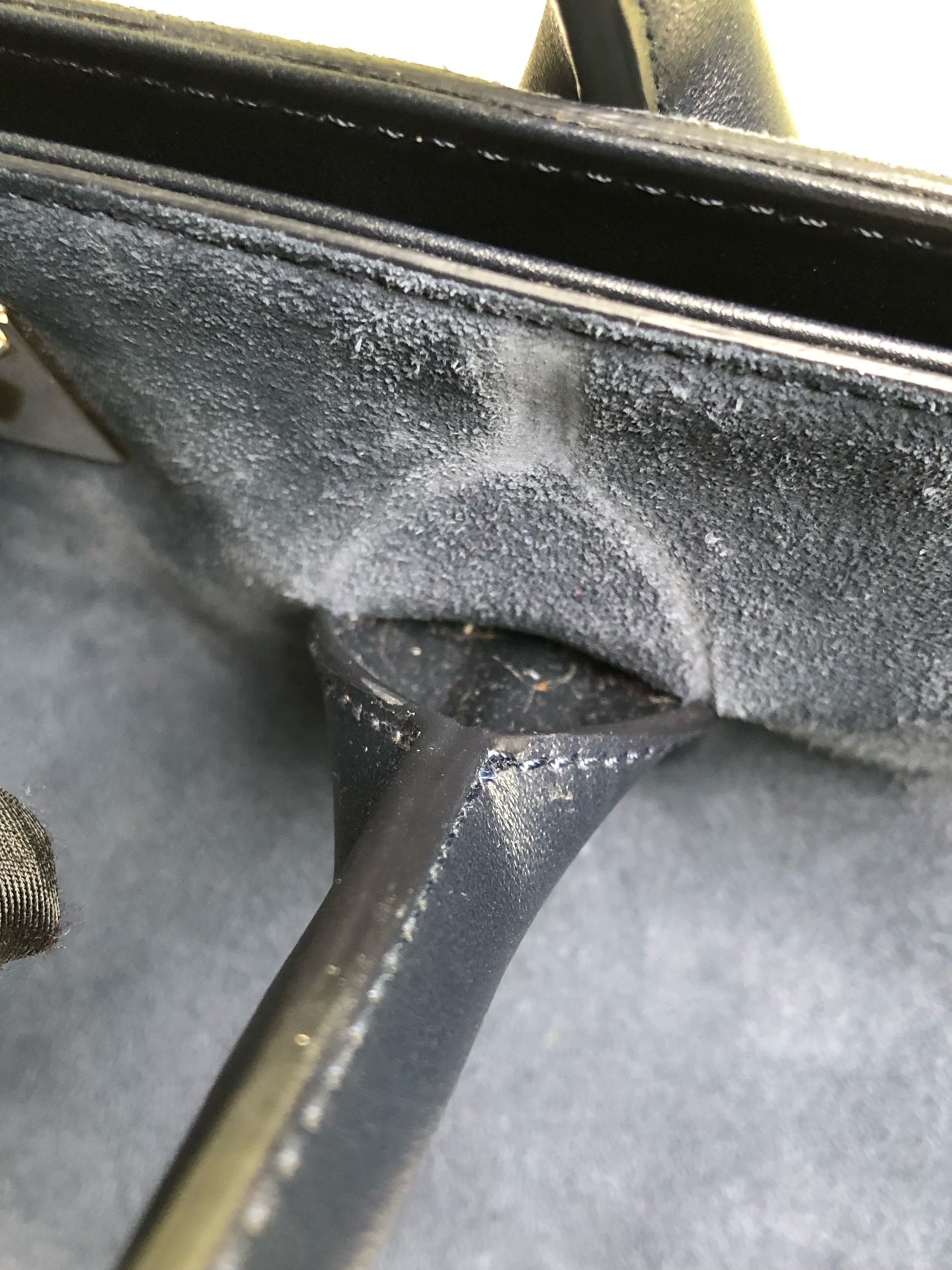 Jimmy Choo Alcantara Blue Shoulder Bag